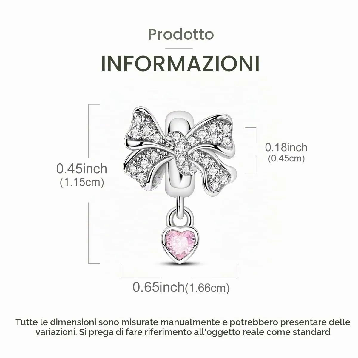 LNQOBU Clip/Stopper Charms per Bracciale Argento 925 Pave Cubic Zirconia Bead Stella Luna Farfalla Blu Gioielli Regalo per Donna - immagine 5