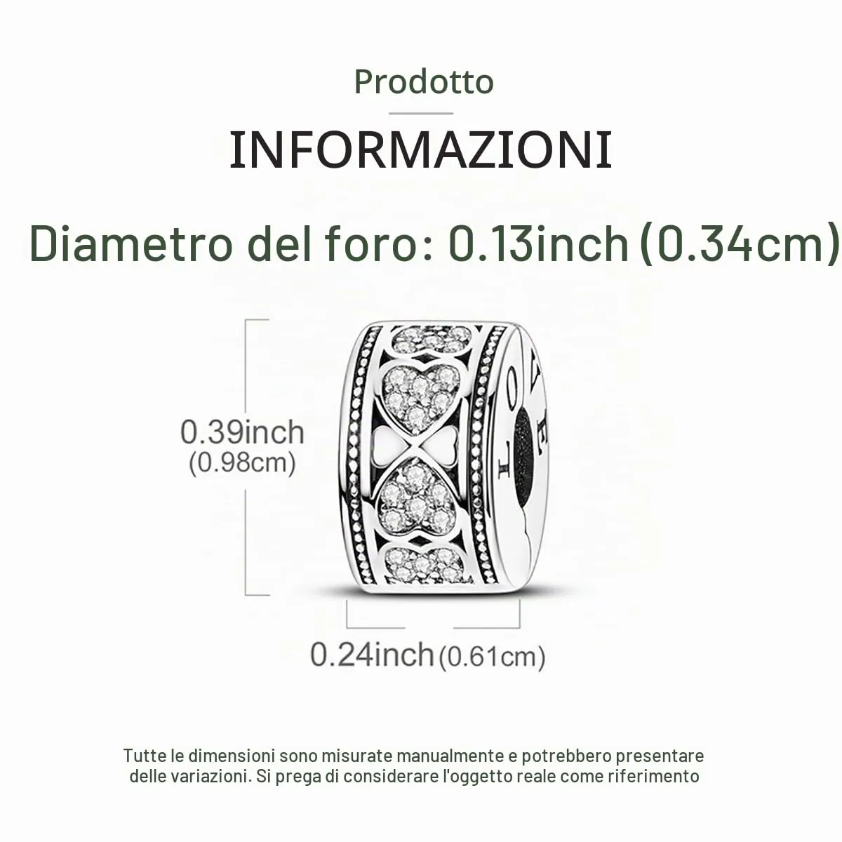 LNQOBU Clip/Stopper Charms per Bracciale Argento 925 Pave Cubic Zirconia Bead Stella Luna Farfalla Blu Gioielli Regalo per Donna - immagine 5