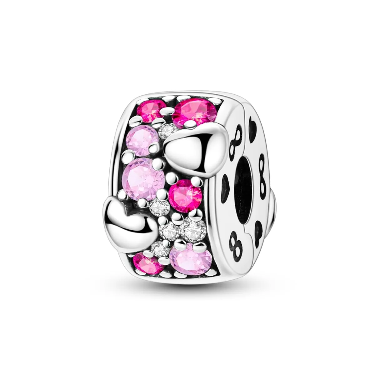 LNQOBU Clip/Stopper Charms per Bracciale Argento 925 Pave Cubic Zirconia Bead Stella Luna Farfalla Blu Gioielli Regalo per Donna - immagine 4