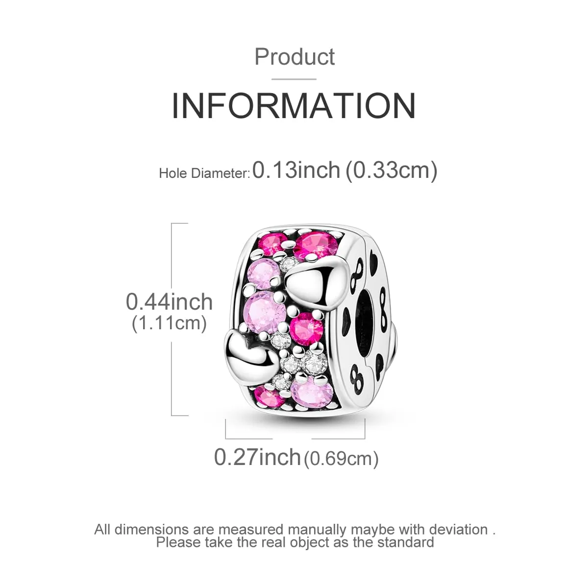 LNQOBU Clip/Stopper Charms per Bracciale Argento 925 Pave Cubic Zirconia Bead Stella Luna Farfalla Blu Gioielli Regalo per Donna - immagine 5