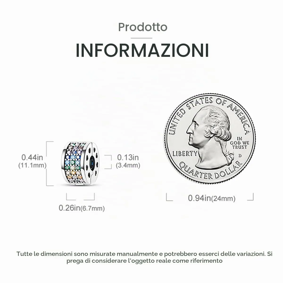LNQOBU Clip/Stopper Charms per Bracciale Argento 925 Pave Cubic Zirconia Bead Stella Luna Farfalla Blu Gioielli Regalo per Donna - immagine 5