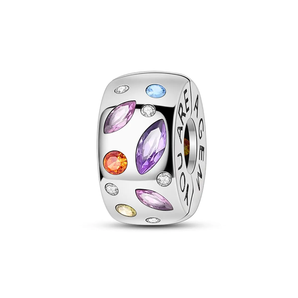 LNQOBU Clip/Stopper Charms per Bracciale Argento 925 Pave Cubic Zirconia Bead Stella Luna Farfalla Blu Gioielli Regalo per Donna - immagine 4