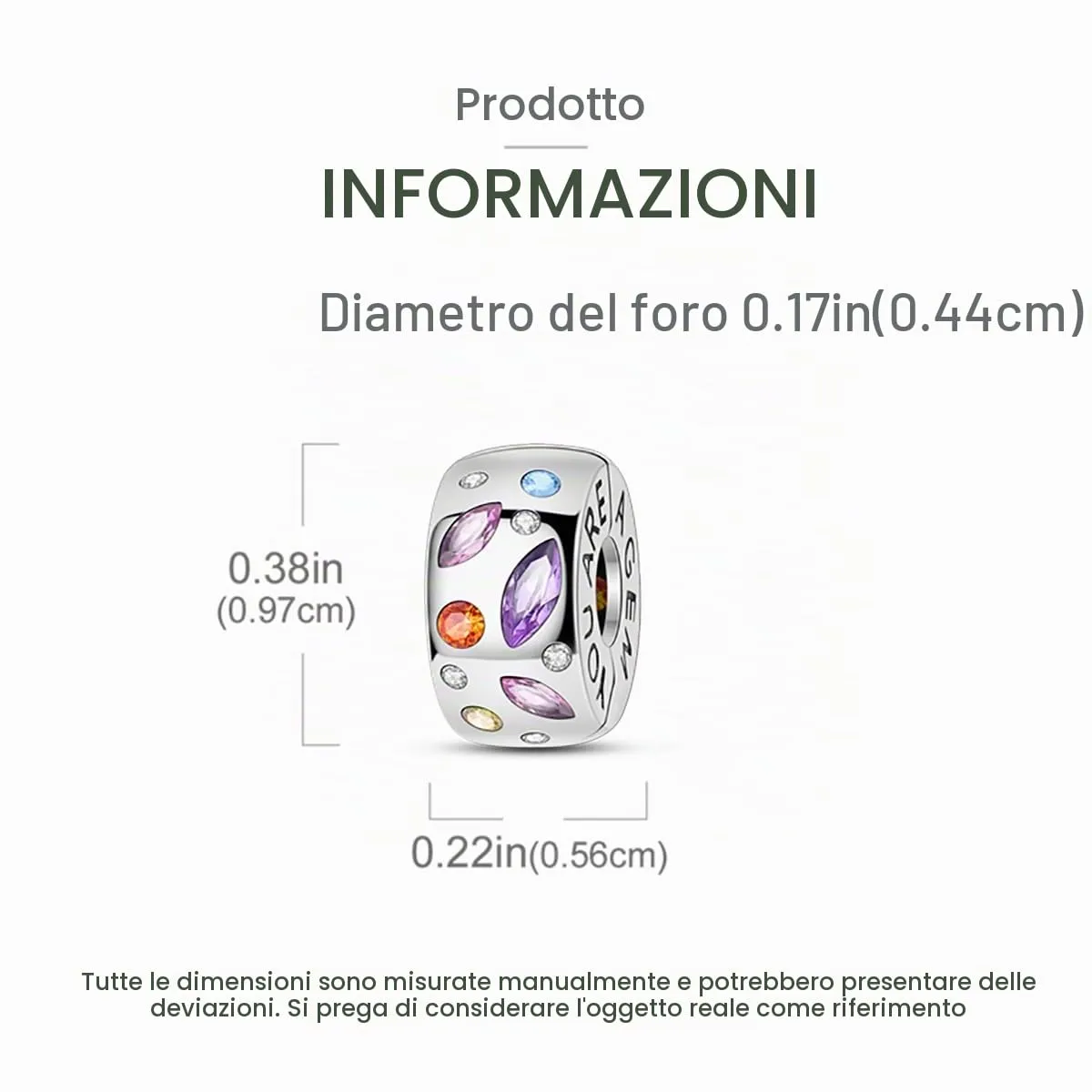 LNQOBU Clip/Stopper Charms per Bracciale Argento 925 Pave Cubic Zirconia Bead Stella Luna Farfalla Blu Gioielli Regalo per Donna - immagine 5