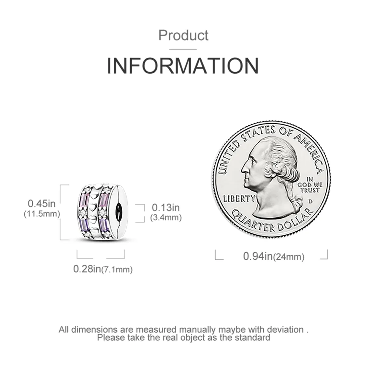 LNQOBU Clip/Stopper Charms per Bracciale Argento 925 Pave Cubic Zirconia Bead Stella Luna Farfalla Blu Gioielli Regalo per Donna - immagine 4