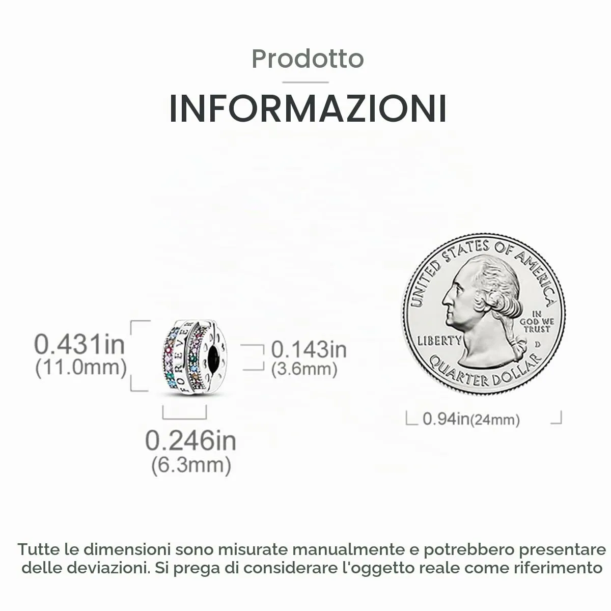 LNQOBU Clip/Stopper Charms per Bracciale Argento 925 Pave Cubic Zirconia Bead Stella Luna Farfalla Blu Gioielli Regalo per Donna - immagine 6