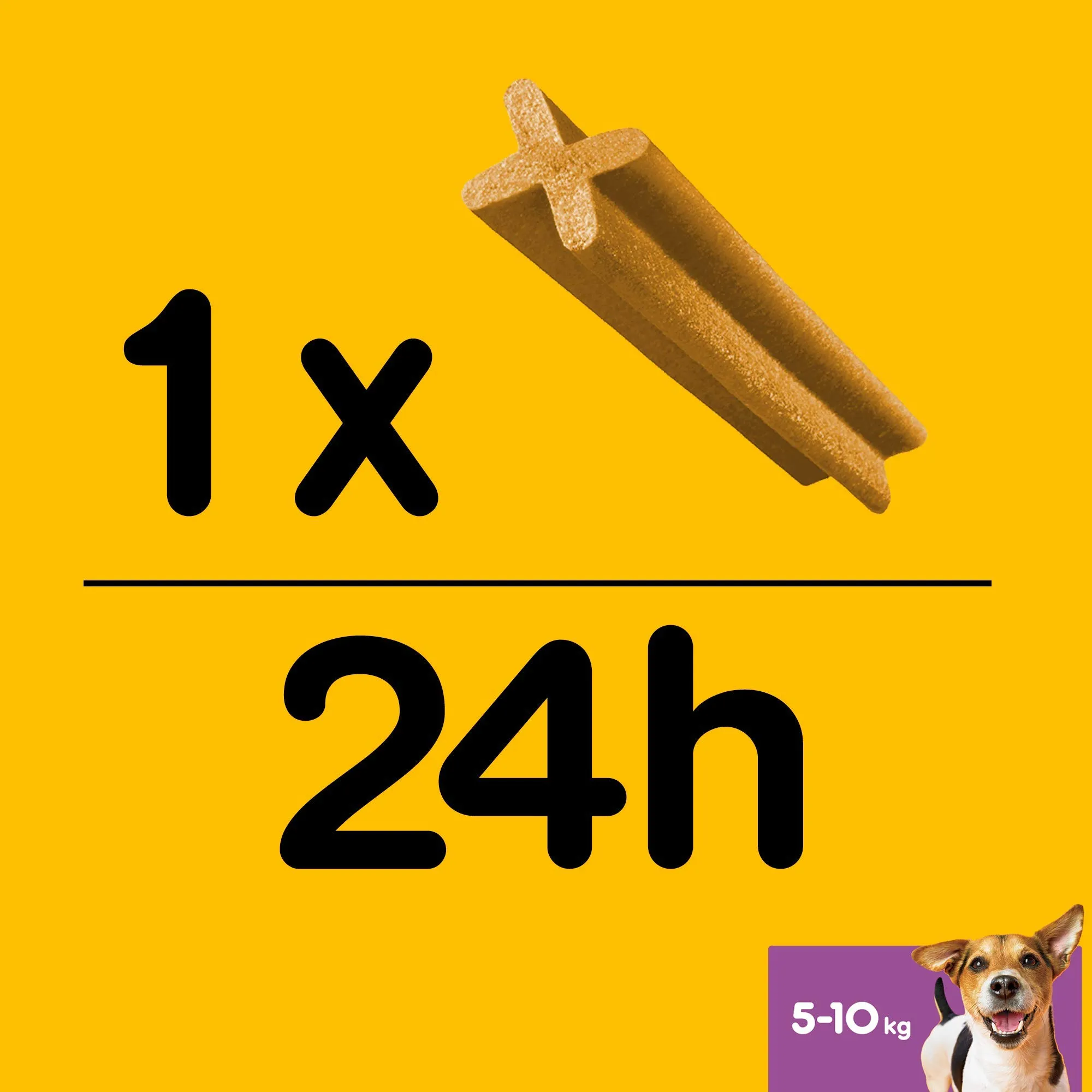 Pedigree Dentastix Snack per la Igiene Orale (Cane Piccolo 5-10 kg) 110 g 7 Pezzi - 10 Confezioni da 7 Pezzi (70 Pezzi totali) - immagine 3