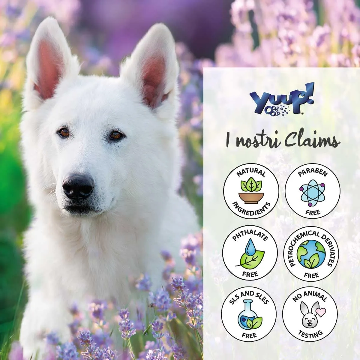 YUUP! - Shampoo secco per cani e gatti senza risciacquo, detergente in schiuma, per tutti i tipi di pelo, 150 ml - immagine 5