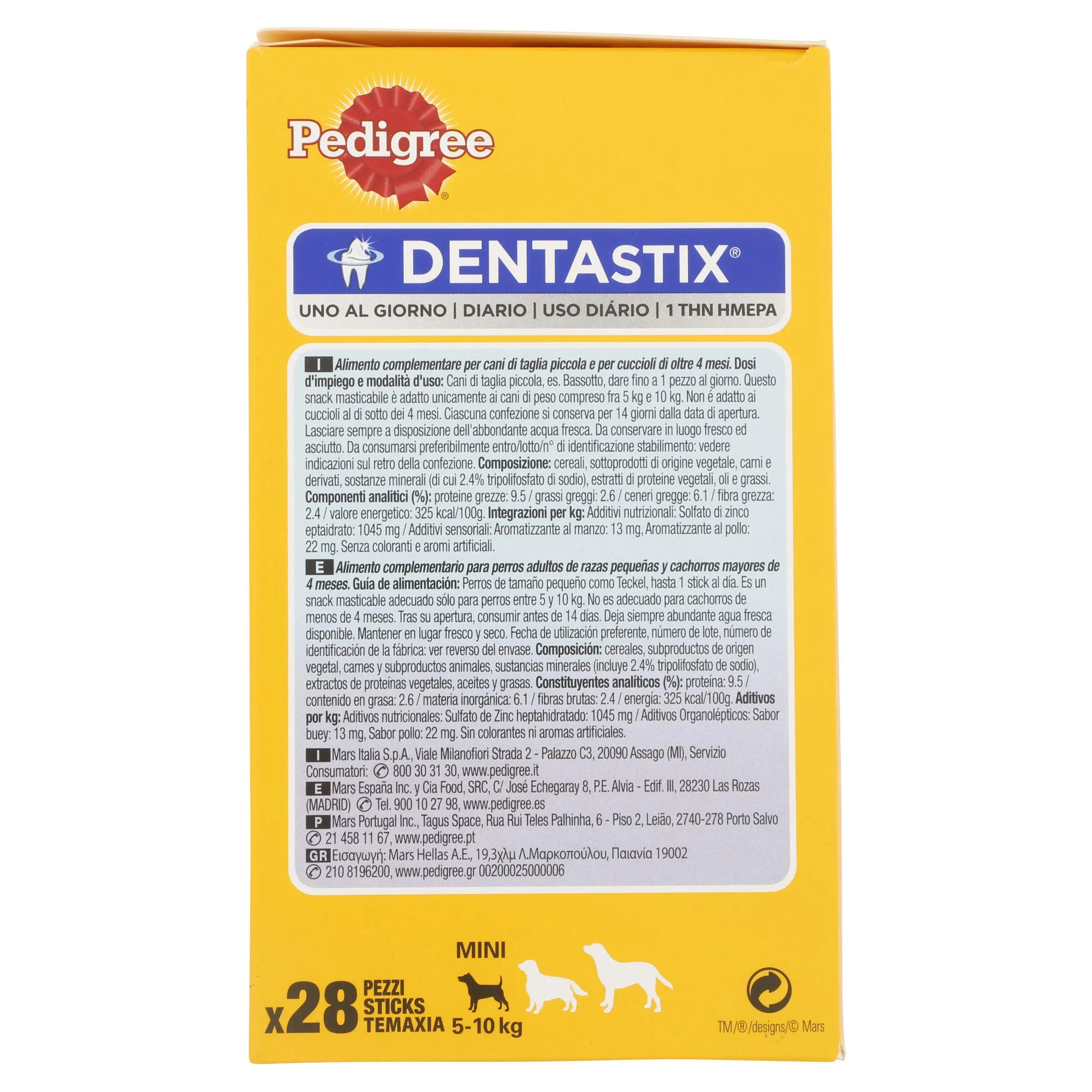 Pedigree Dentastix Snack per La Igiene Orale (Cane Piccolo 5-10 kg) 110 G 28 Pezzi - 4 Confezioni da 28 Pezzi (112 Pezzi Totali) - immagine 15