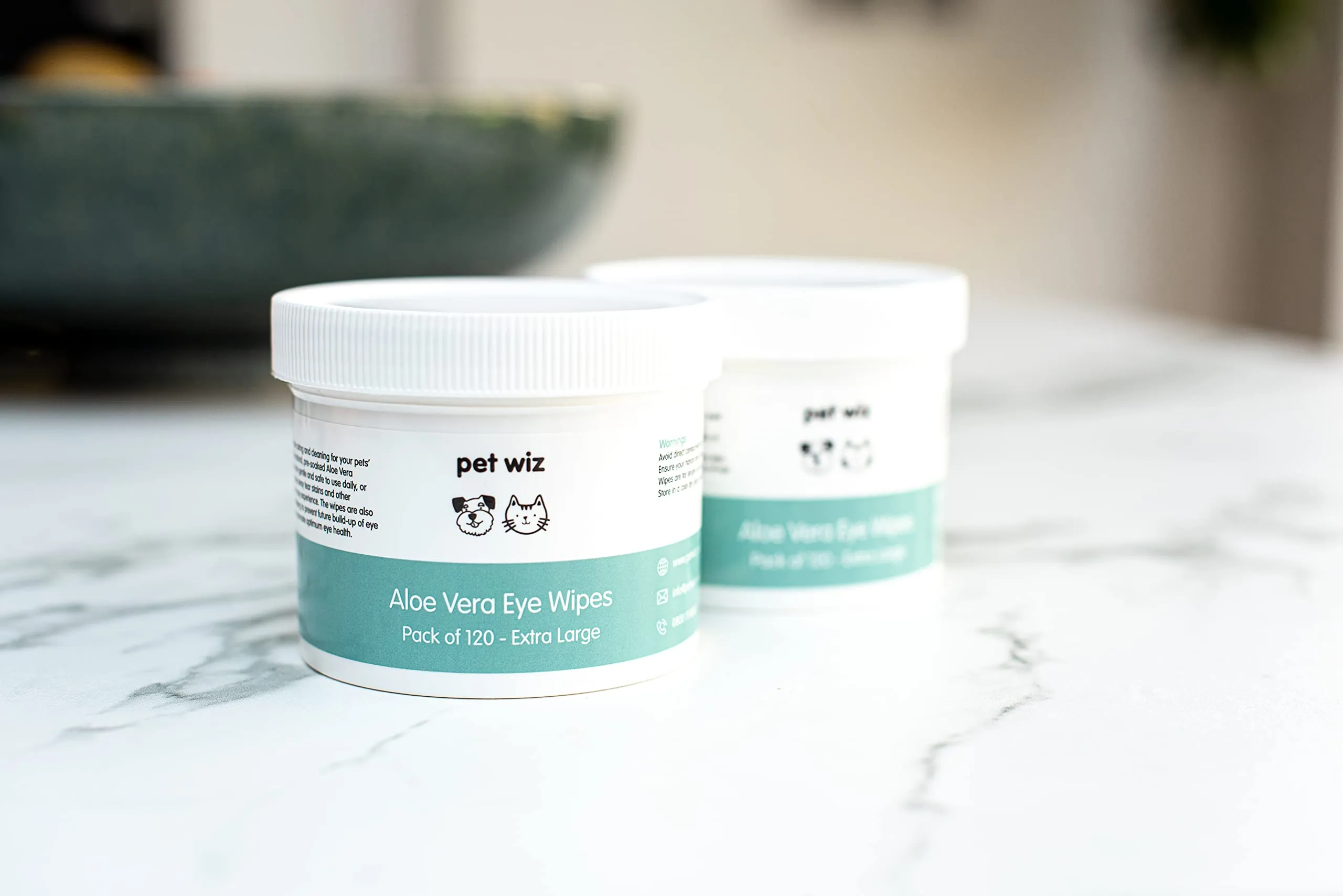 Pet Wiz Approvato dal Veterinario, 120 salviette Naturali Extra Large per Gli Occhi, Delicate e Lenitive - immagine 4