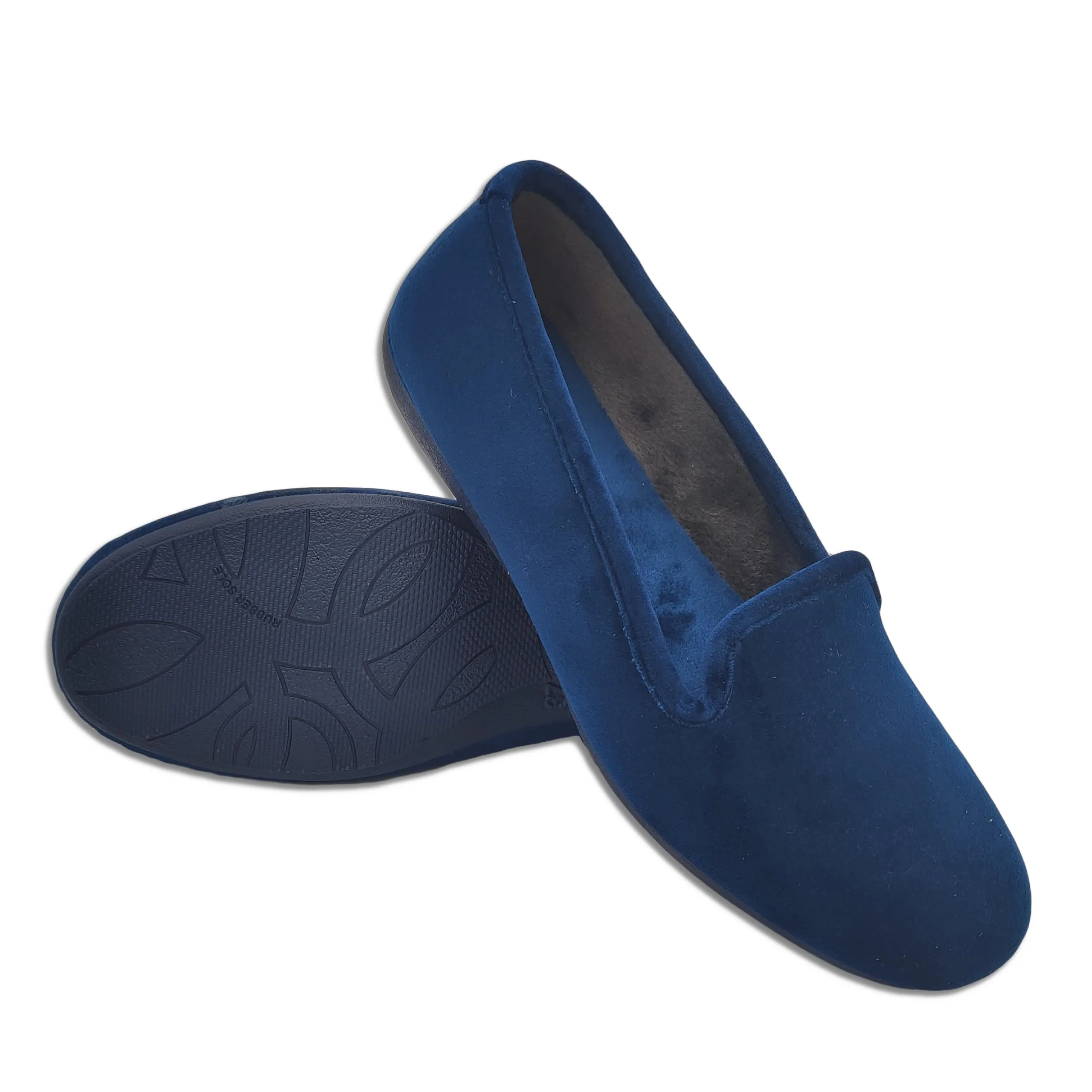 Meravigliose Pantofole Invernali Donna, Eleganti Ballerine Chiuse da Casa Invernali in Velluto Rasato - immagine 3