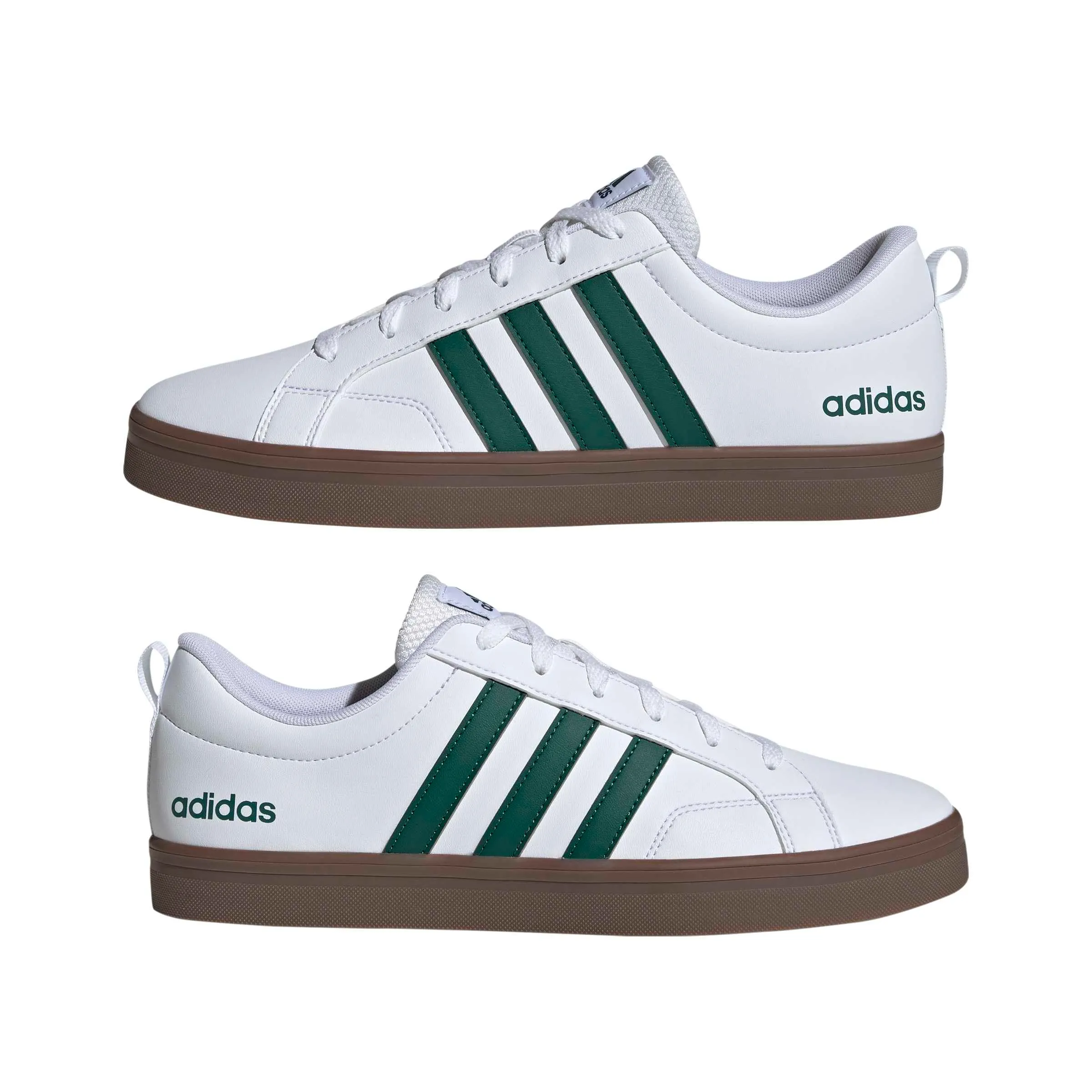 adidas Uomo Vs Pace 2.0 Shoes, Ftwr White/Collegiate Green/Gum5, 37 1/3 EU - immagine 6