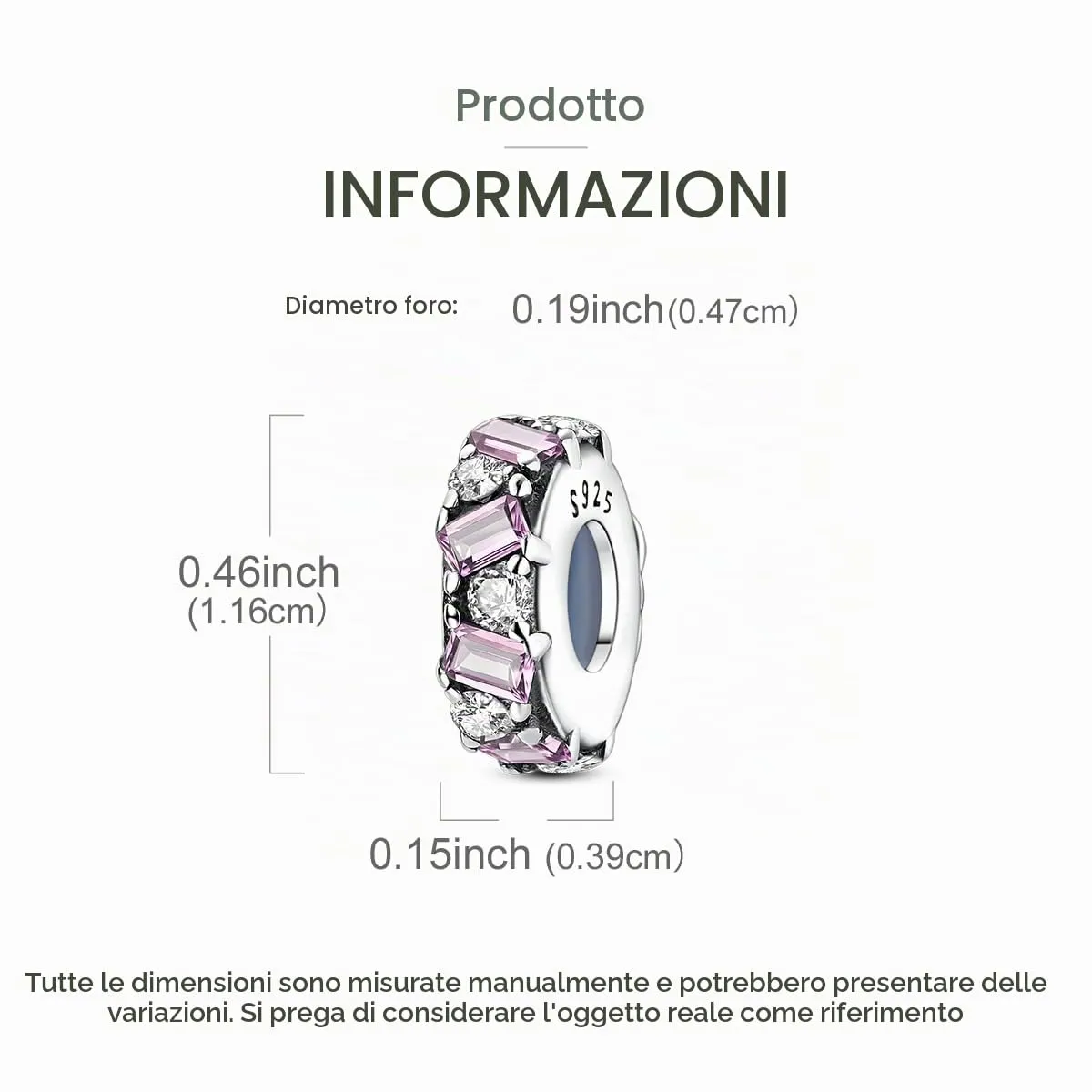 LNQOBU Clip/Stopper Charms per Bracciale Argento 925 Pave Cubic Zirconia Bead Stella Luna Farfalla Blu Gioielli Regalo per Donna - immagine 5