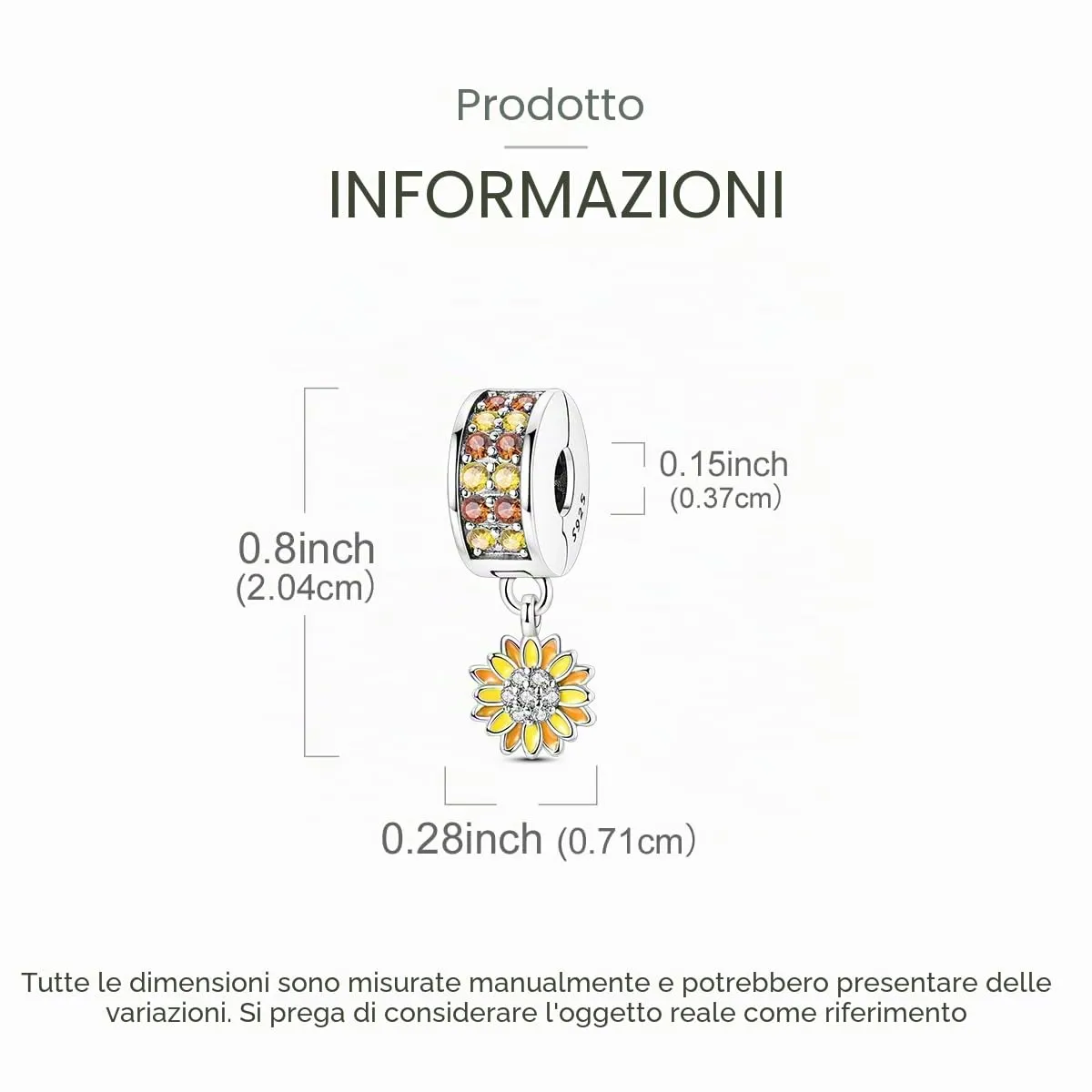 LNQOBU Clip/Stopper Charms per Bracciale Argento 925 Pave Cubic Zirconia Bead Stella Luna Farfalla Blu Gioielli Regalo per Donna - immagine 5