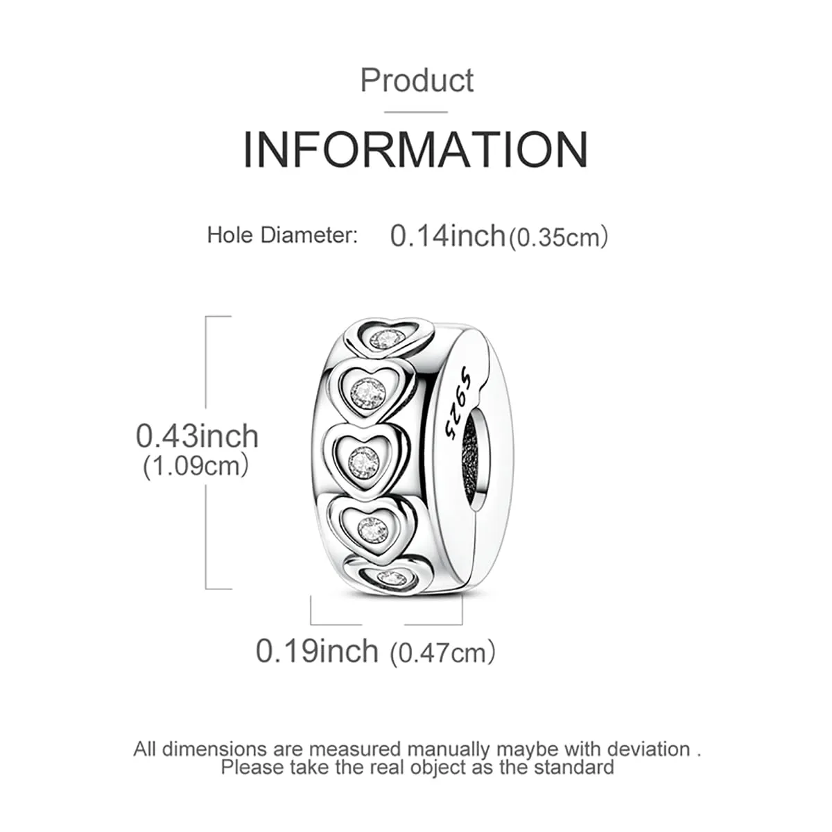 LNQOBU Clip/Stopper Charms per Bracciale Argento 925 Pave Cubic Zirconia Bead Stella Luna Farfalla Blu Gioielli Regalo per Donna - immagine 4