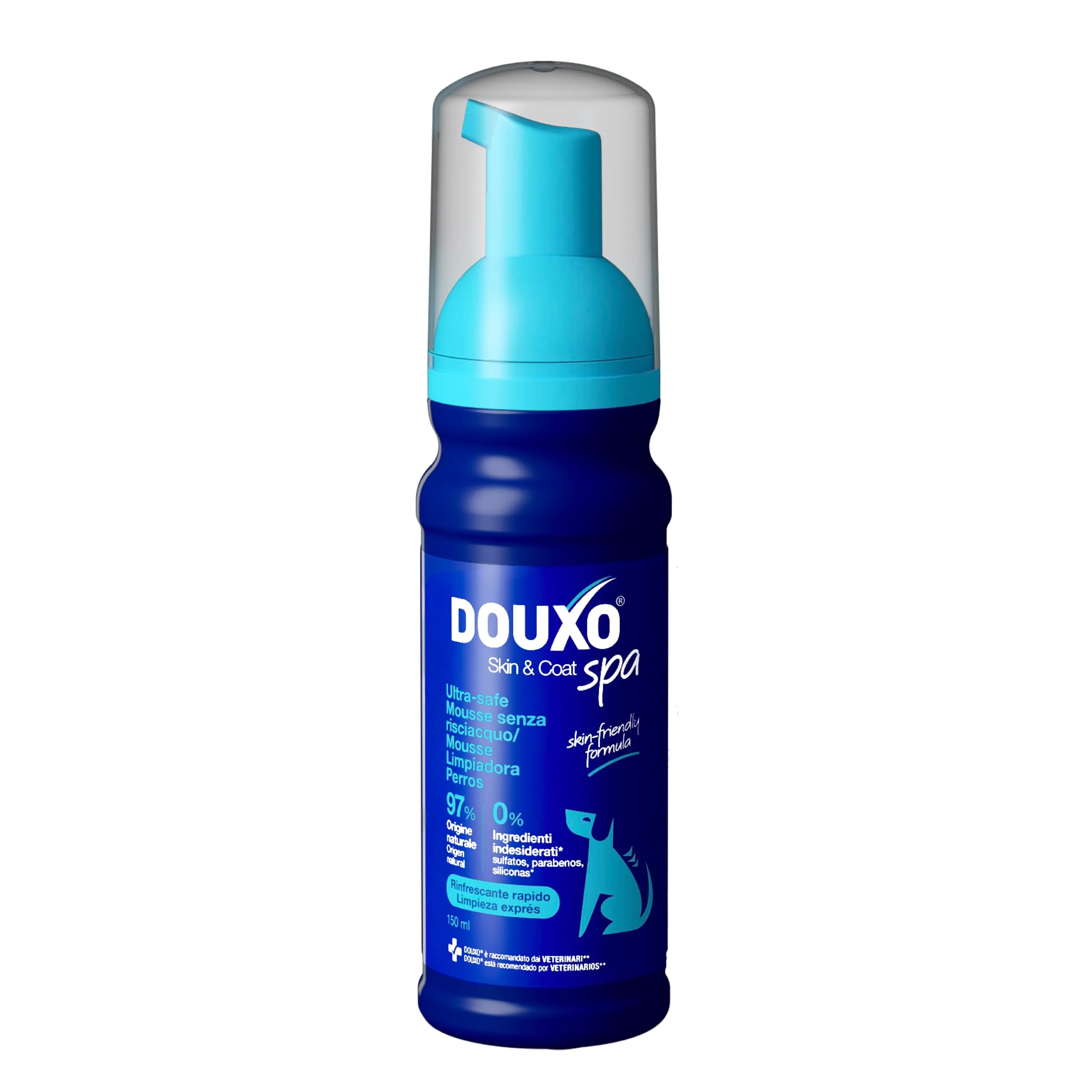 DOUXO Skin & Coat SPA Mousse Detergente Senza Risciacquo per Cani, 150ml - immagine 1