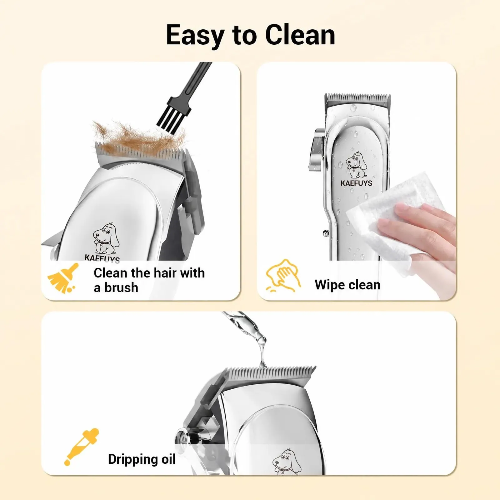Tosatrice per Cani Pelo Lungo Professionale Motore Potente 7000 RPM - immagine 7
