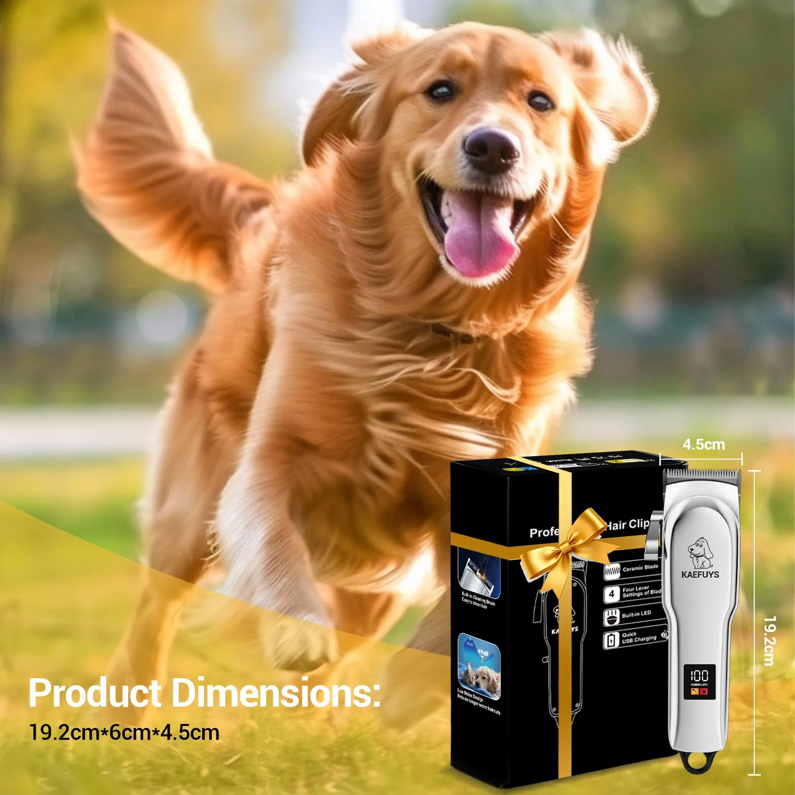 Tosatrice per Cani Pelo Lungo Professionale Motore Potente 7000 RPM - immagine 9