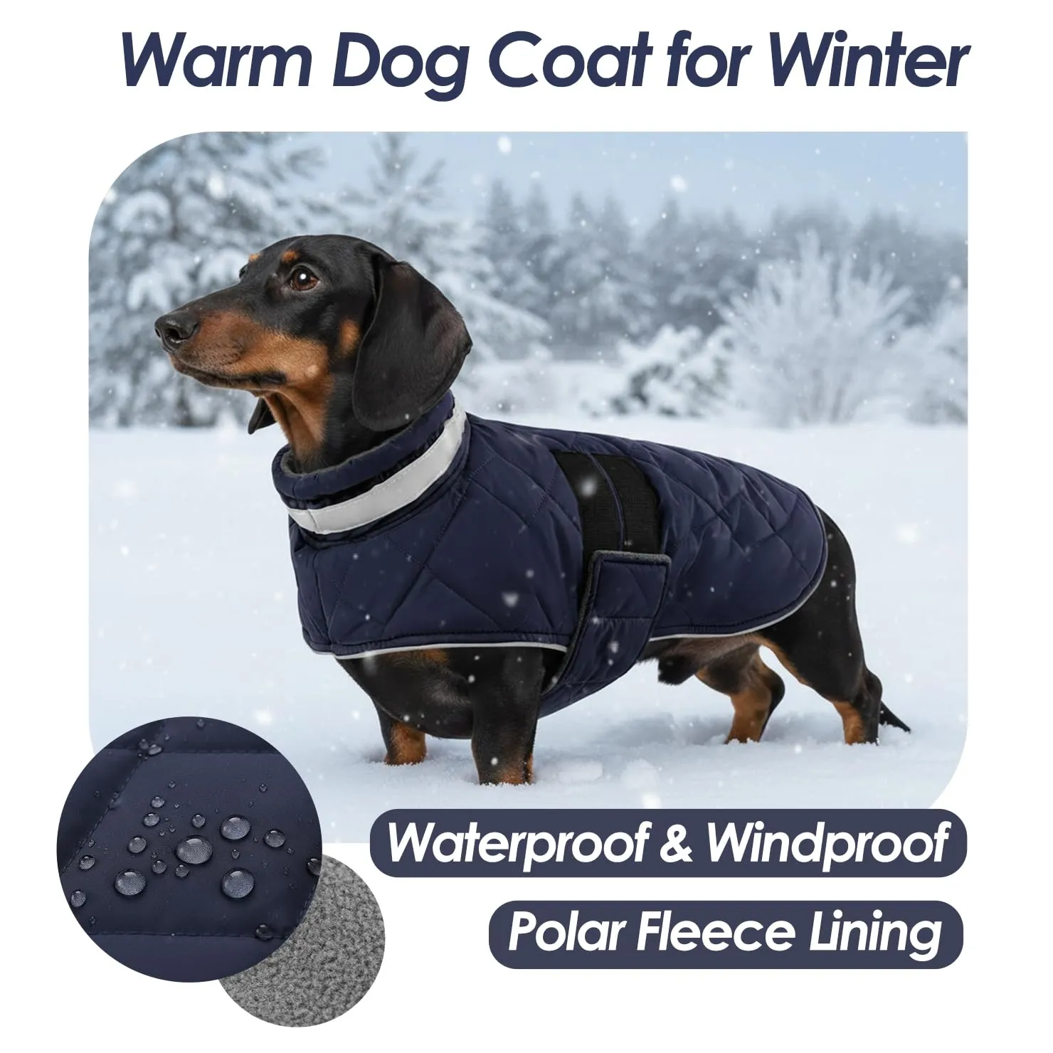 ASENKU Cappotto Invernale Cane XL per Cani Grandi, Impermeabile Antivento, Giacca in Pile Calda con Riflettenti, Regolabile, Apertura Collare – Per Border Collie, Pastore Australiano, Boxer - immagine 3