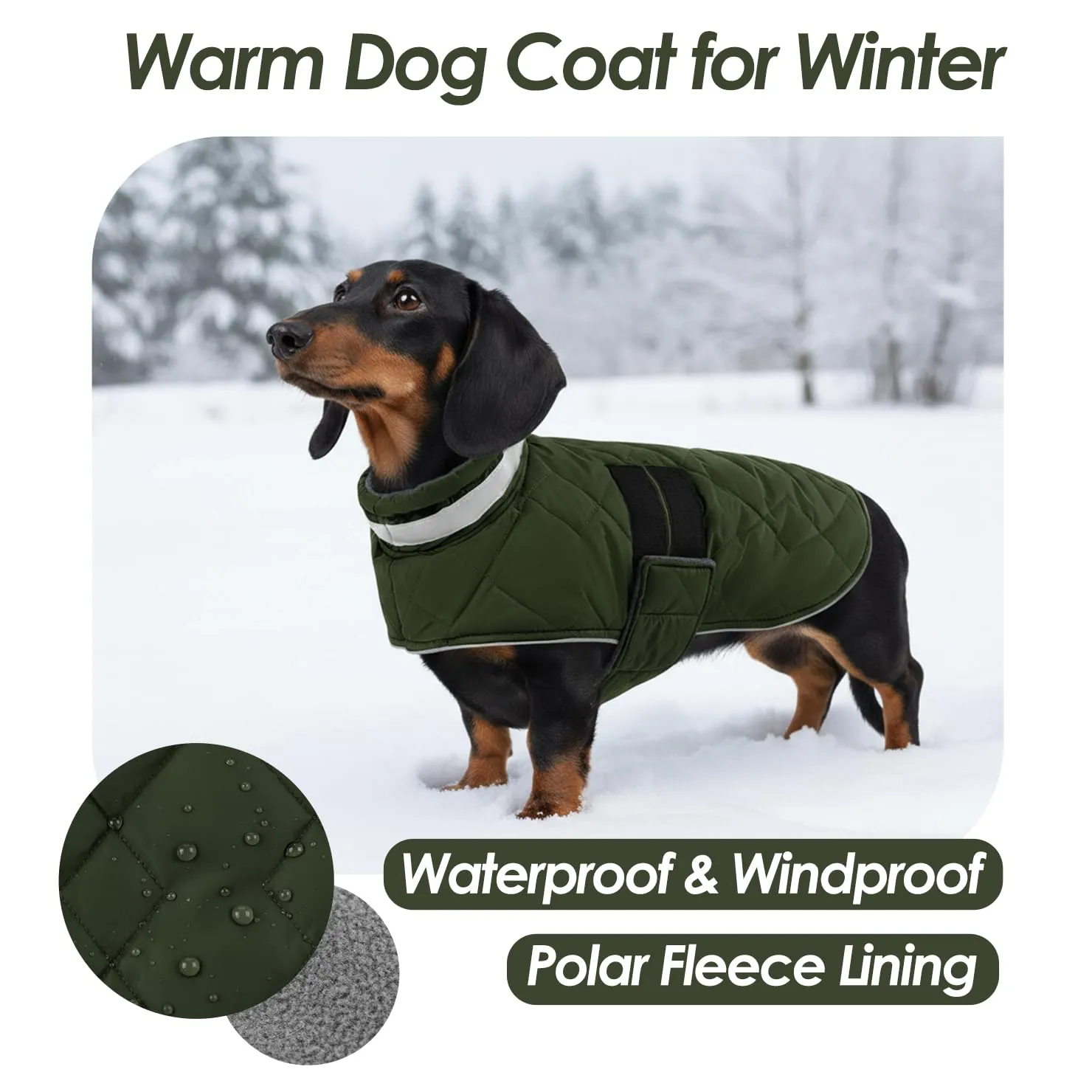 ASENKU Cappotto Invernale Cane 2XL per Cani Molto Grandi, Giacca Impermeabile Antivento Riflettente, Fodera in Pile Calda, Regolabile – Per Labrador, Golden Retriever, Pastore Tedesco - immagine 3