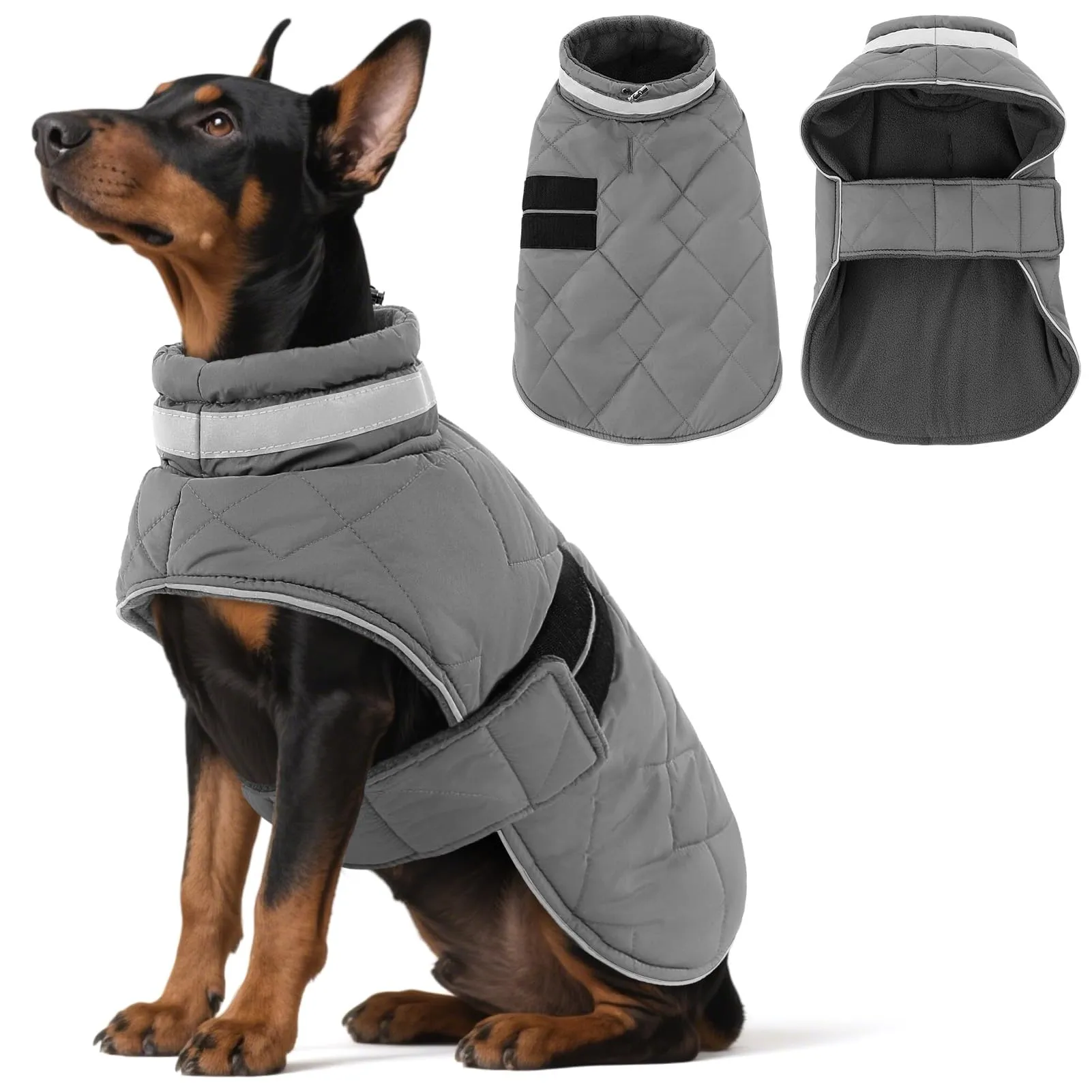 ASENKU Cappotto Invernale Cane 2XL per Cani Molto Grandi, Giacca Impermeabile Antivento Riflettente, Fodera in Pile Calda, Regolabile – Per Labrador, Golden Retriever, Pastore Tedesco - immagine 1