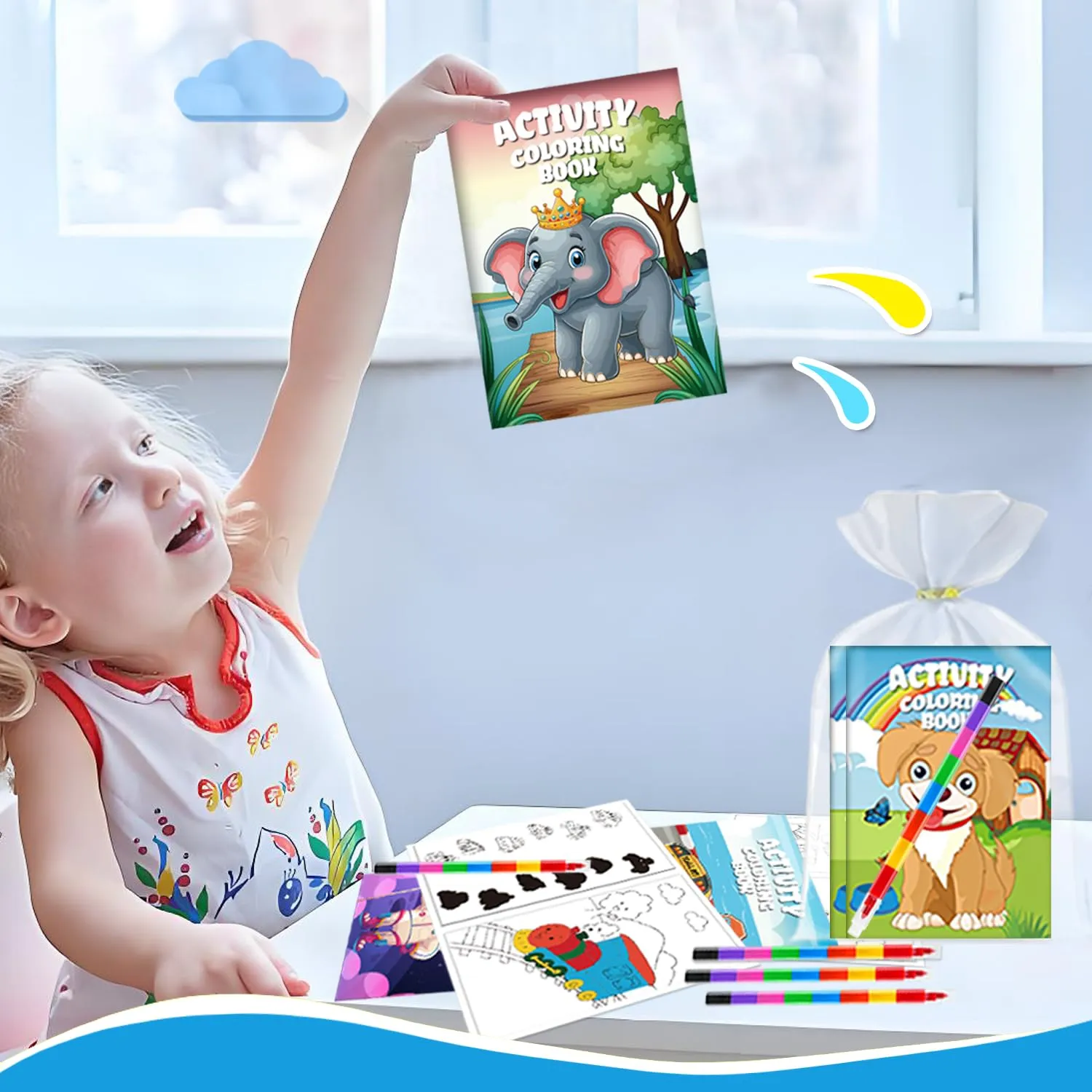 Aannanl 24 Set Libri da Colorare Bambini con Pastelli Regalini Fine Festa - immagine 4