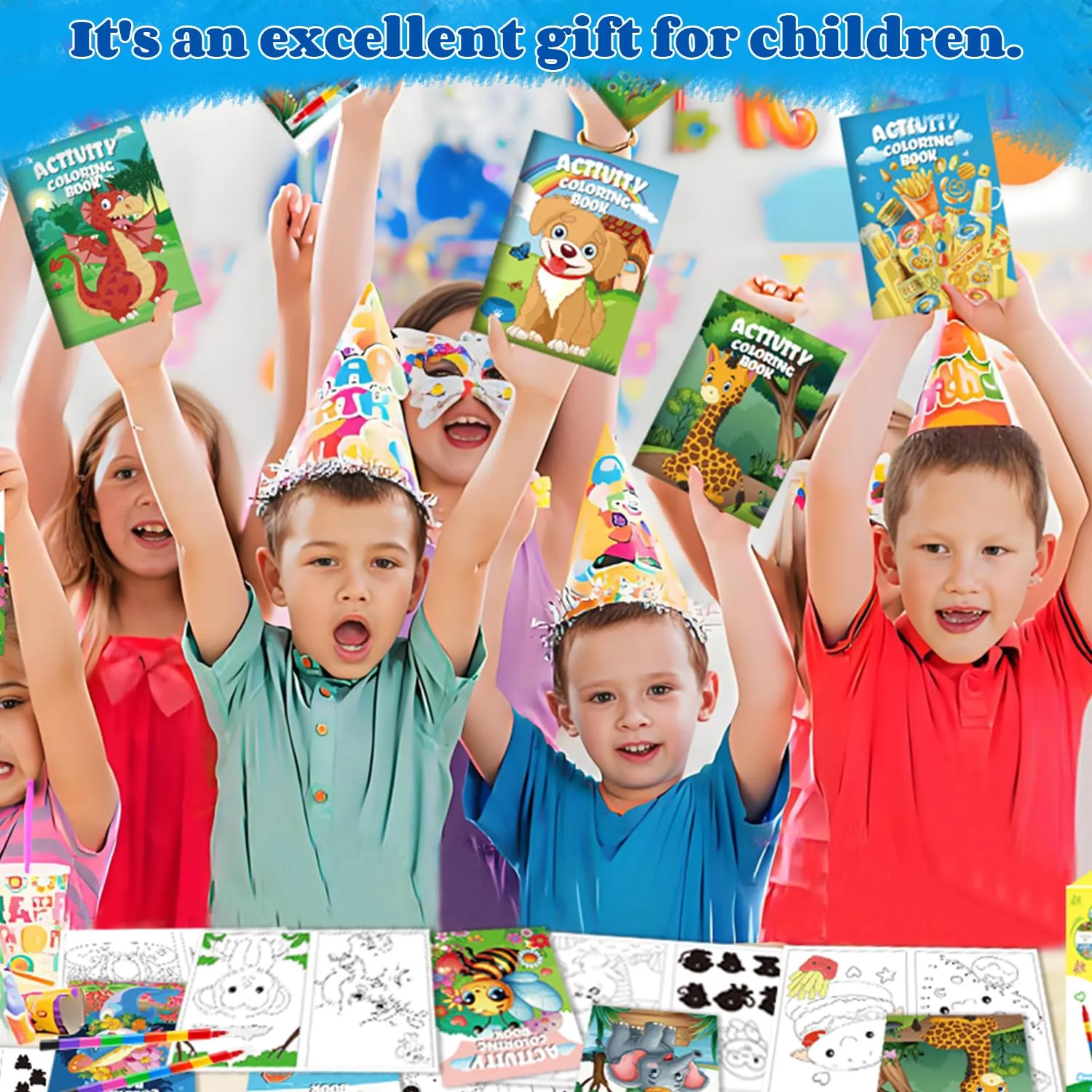 Aannanl 24 Set Libri da Colorare Bambini con Pastelli Regalini Fine Festa - immagine 5