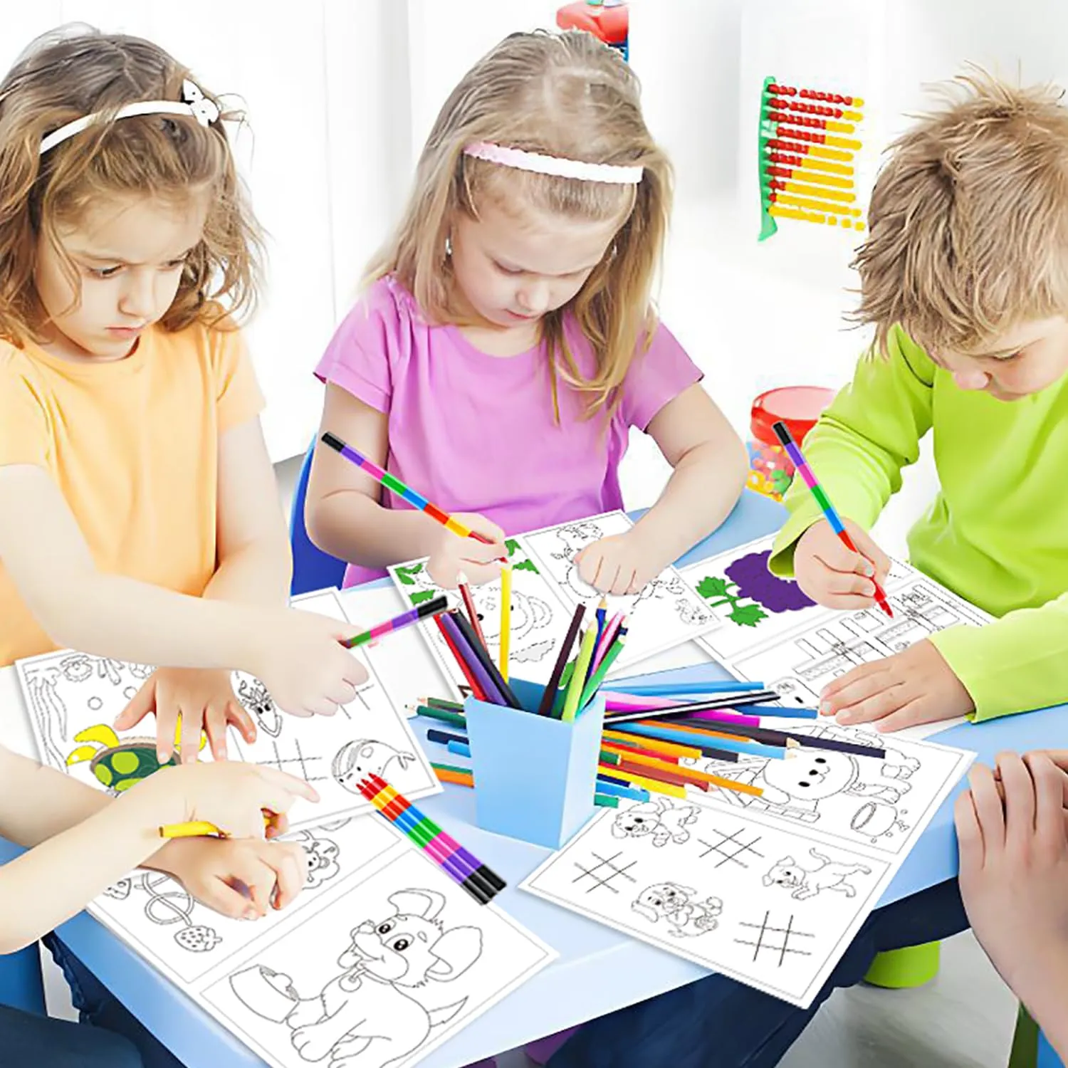 Aannanl 24 Set Libri da Colorare Bambini con Pastelli Regalini Fine Festa - immagine 6