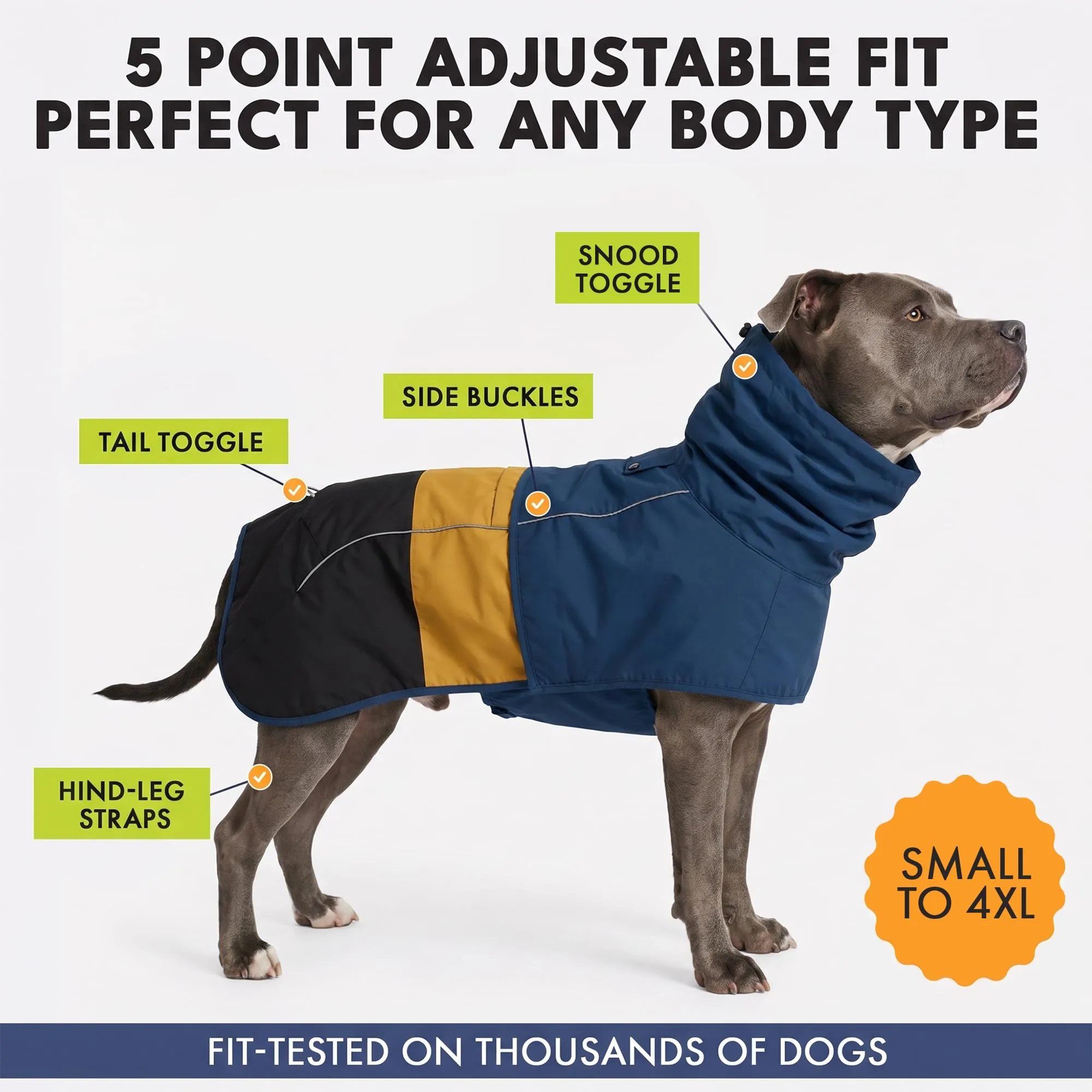 Spark Paws Giacca antipioggia per cani, impermeabile e antivento - immagine 4