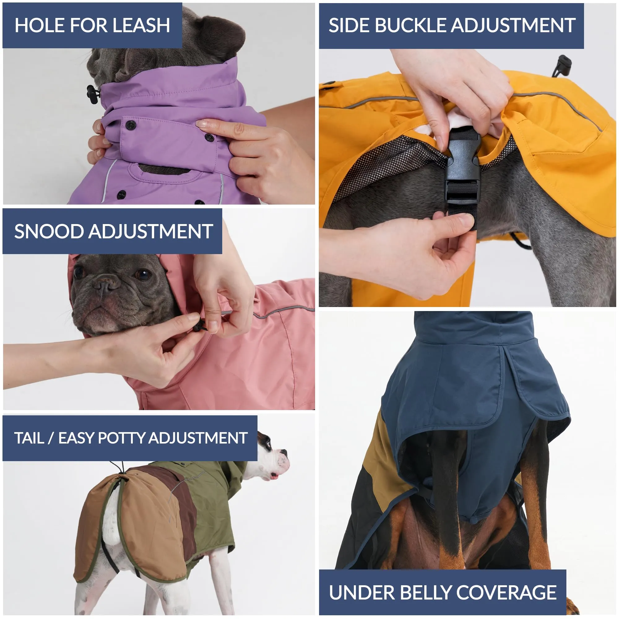 Spark Paws Giacca antipioggia per cani, impermeabile e antivento - immagine 5