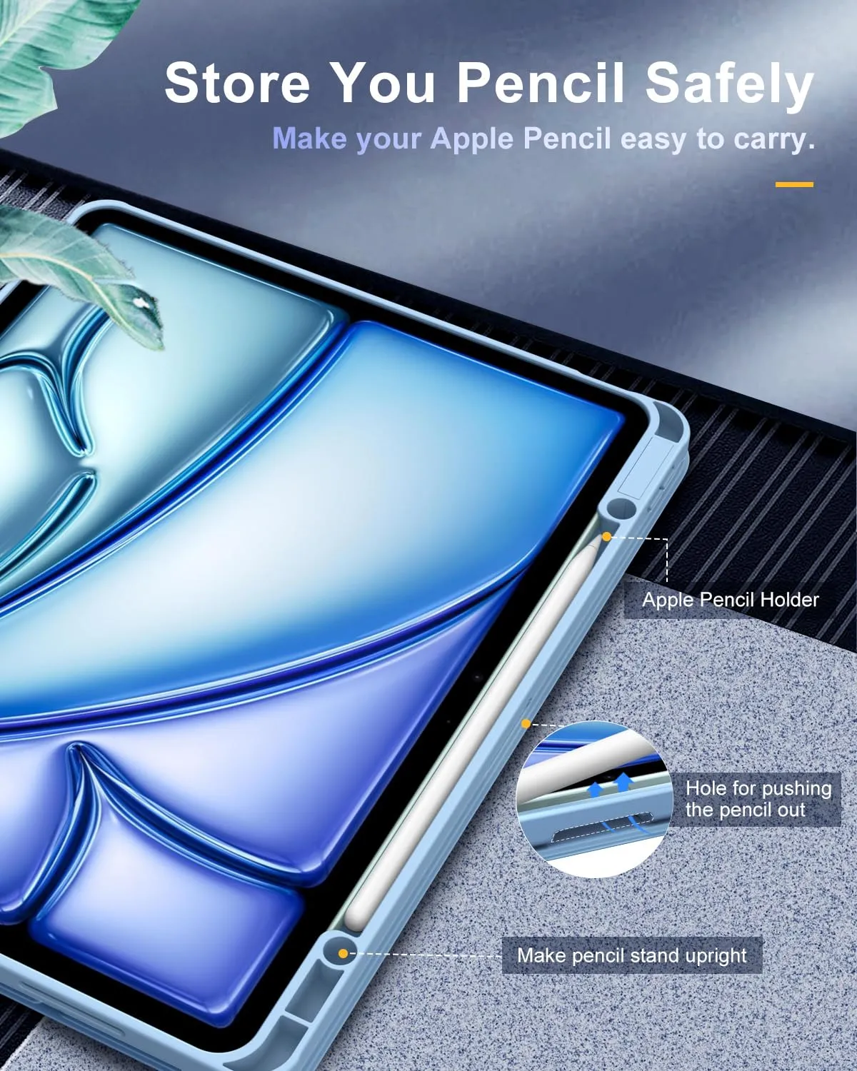 TiMOVO Cover per iPad Air 13 Pollici M4/M3/M2, Azzurro Cielo Soleggiato - immagine 8