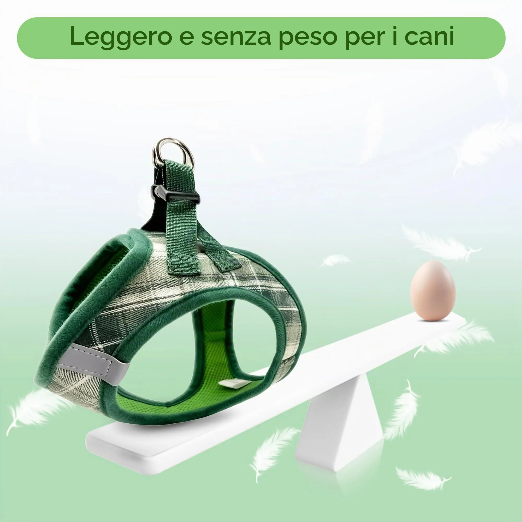 Pawsailor Pettorina Cane Taglia Piccola con Guinzaglio Anti-tiro Verde XXS - immagine 8