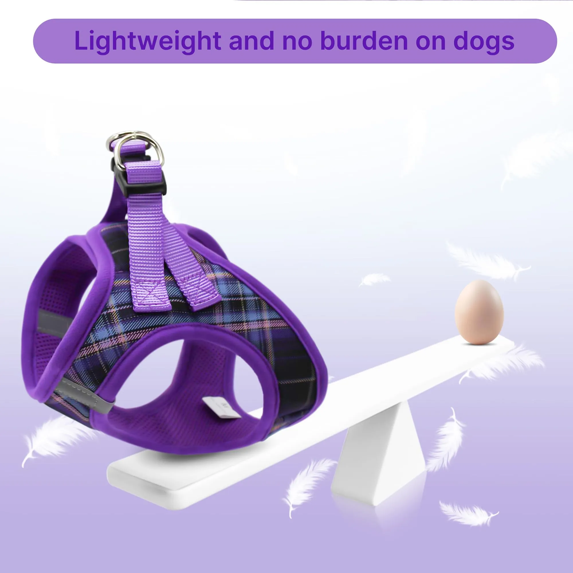 Pawsailor Pettorina Cane Taglia Piccola con Guinzaglio Anti-tiro Viola M - immagine 8