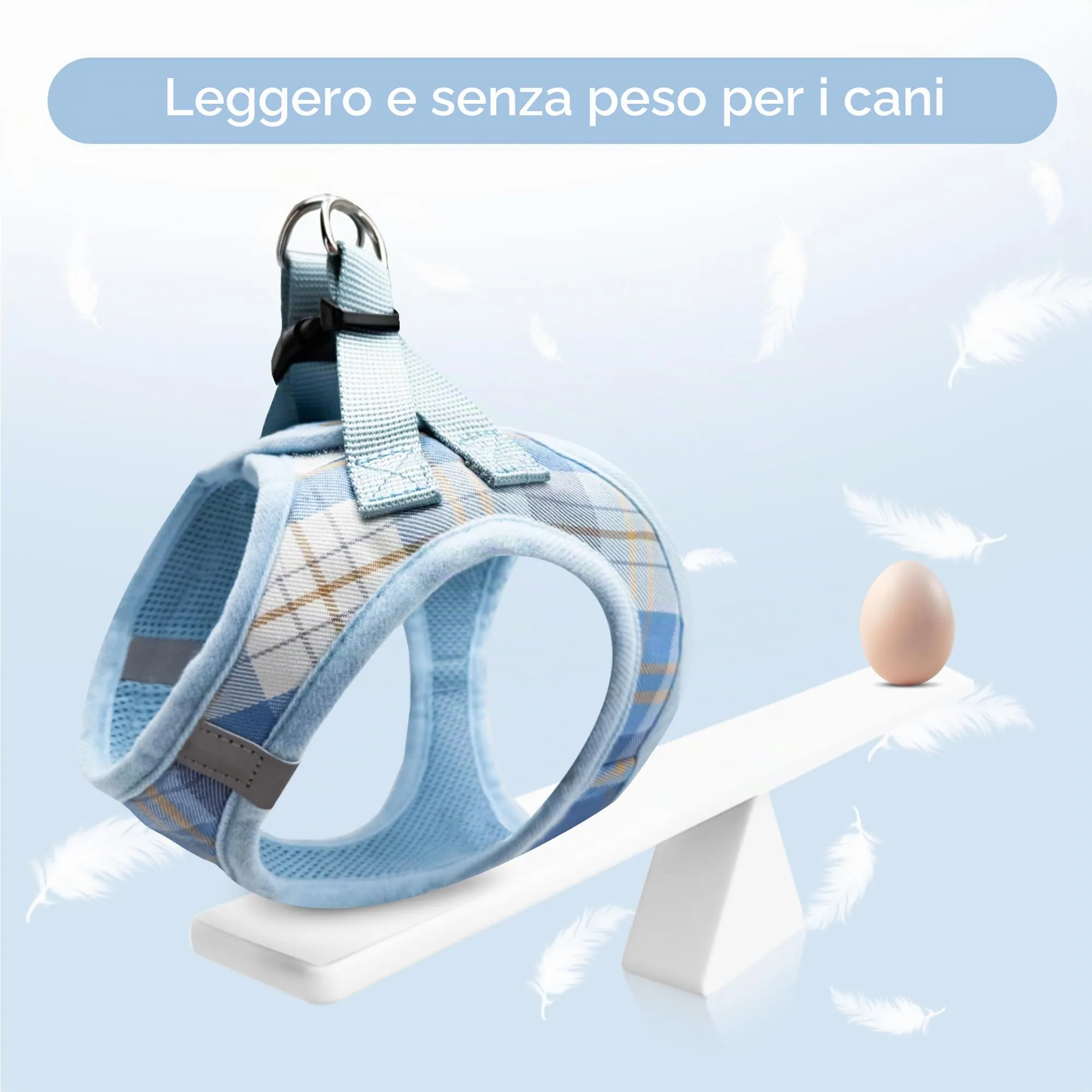 Pawsailor Pettorina Cane Taglia Piccola con Guinzaglio Anti-tiro Blu S - immagine 8