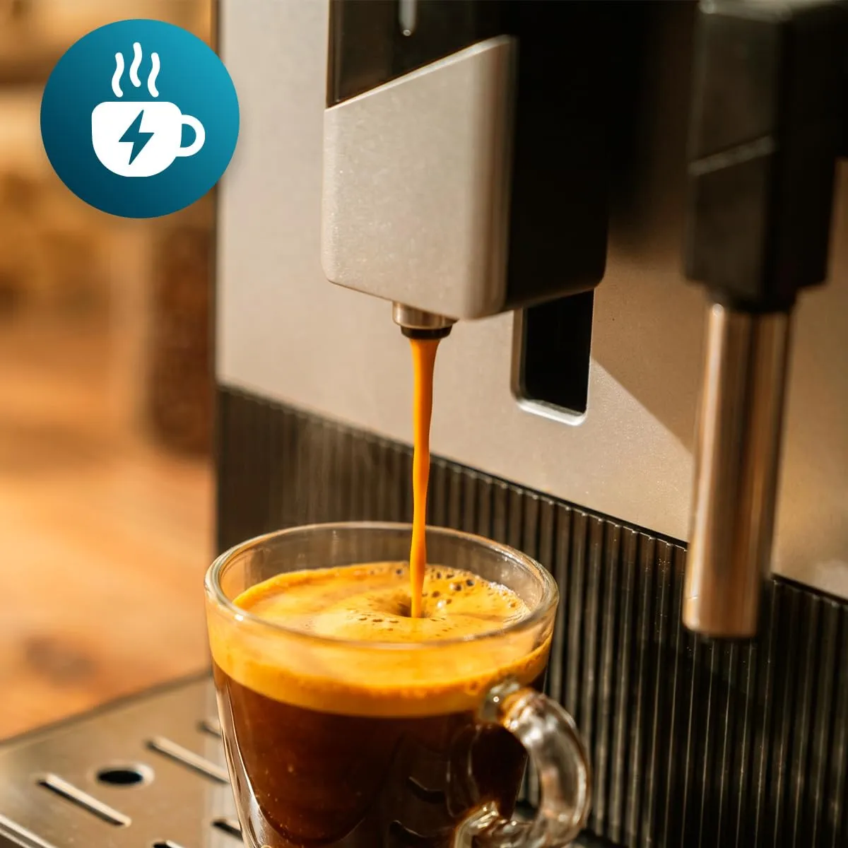 Cecotec Macchina da Caffè Superautomatica Cremmaet Steam. 1350W, 19Bar, 5 Livelli Macinatura, Serbatoio Chicchi 150g, Acqua 1.1L, Thermoblock, Vaporizzatore, Pulizia Automatica, Pannello Tattile - immagine 5