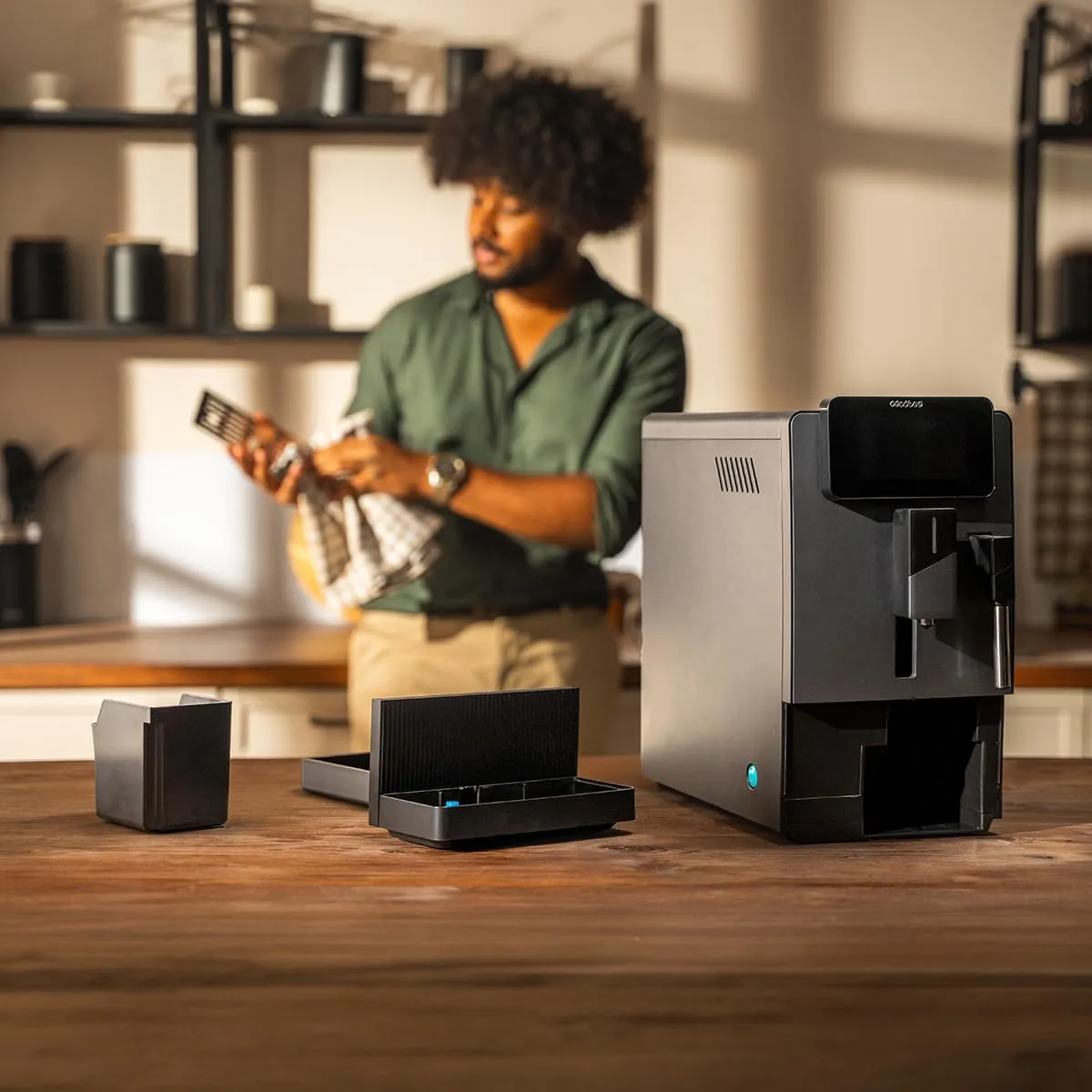 Cecotec Macchina da Caffè Superautomatica Cremmaet Steam. 1350W, 19Bar, 5 Livelli Macinatura, Serbatoio Chicchi 150g, Acqua 1.1L, Thermoblock, Vaporizzatore, Pulizia Automatica, Pannello Tattile - immagine 13