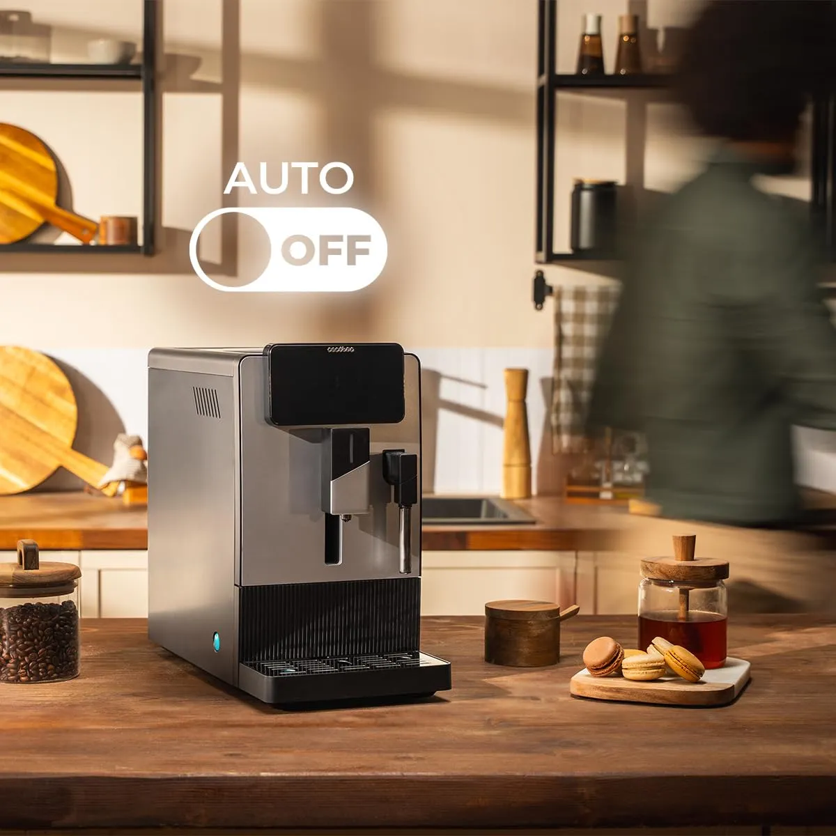 Cecotec Macchina da Caffè Superautomatica Cremmaet Steam. 1350W, 19Bar, 5 Livelli Macinatura, Serbatoio Chicchi 150g, Acqua 1.1L, Thermoblock, Vaporizzatore, Pulizia Automatica, Pannello Tattile - immagine 14
