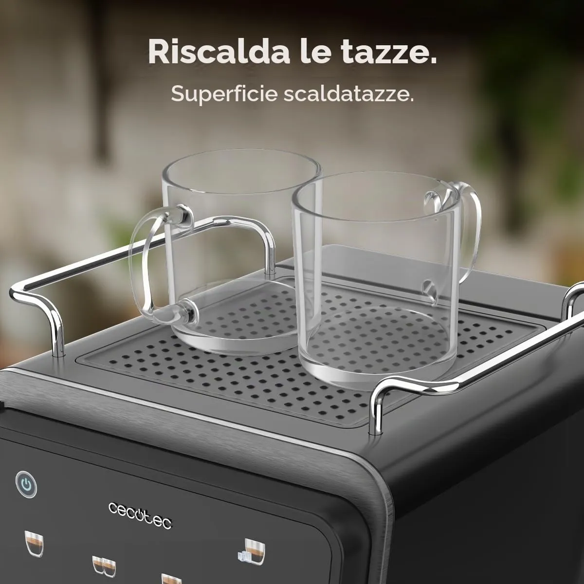 Cecotec Macchine da Caffè Espresso Semiautomatiche Power Espresso Touch ColdBrew Latte. 1350W, 20 Bar, Freddo, Tiepido, Caldo, Schermo Tattile, Serbatoio Acqua 1.5L, Latte 500ml, Doppio Braccio - immagine 12