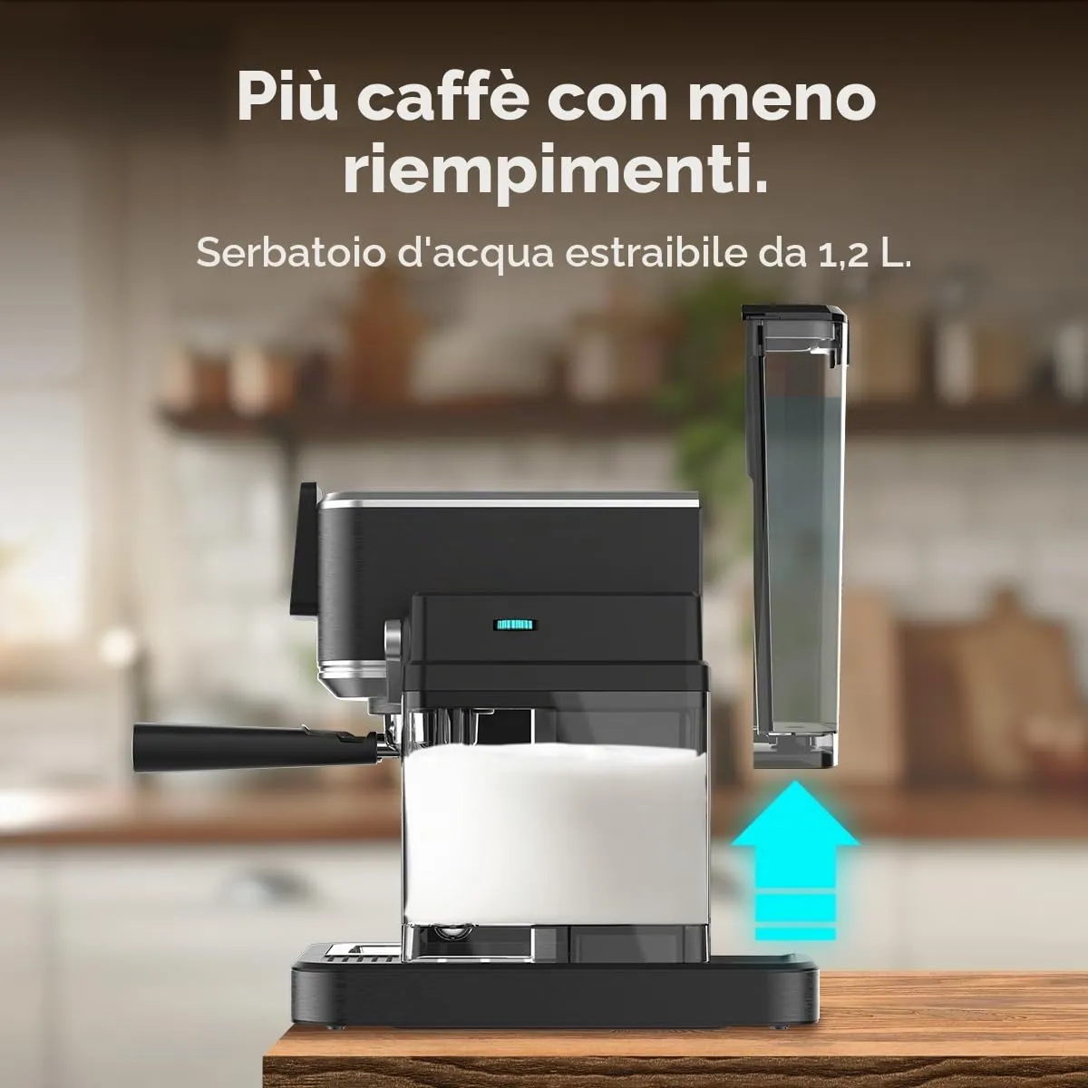 Cecotec Macchine da Caffè Espresso Semiautomatiche Cafelizzia ColdBrew Latte. 1350W, 20 Bar, ColdBrew, Schermo a Colori Tattile, Serbatoio Acqua 1.2L e 1000ml Latte, Scalda Tazze, Doppio Braccio - immagine 8