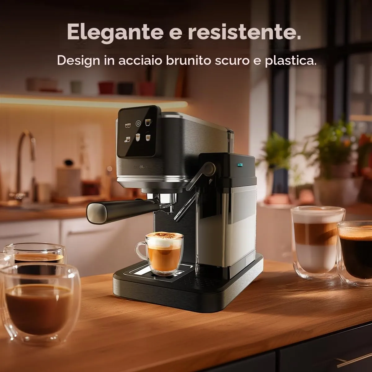 Cecotec Macchine da Caffè Espresso Semiautomatiche Cafelizzia ColdBrew Latte. 1350W, 20 Bar, ColdBrew, Schermo a Colori Tattile, Serbatoio Acqua 1.2L e 1000ml Latte, Scalda Tazze, Doppio Braccio - immagine 10