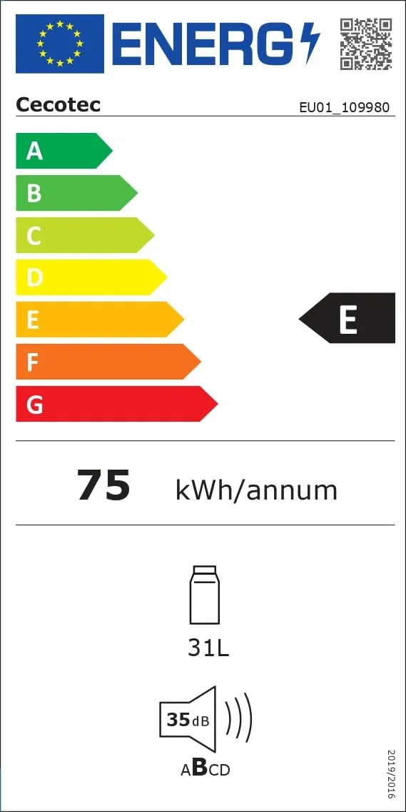 Cecotec Cantinetta Bolero GrandSommelier 1255 CoolWood E. Capacità 12 Bottiglie, Ripiani in Legno, Controllo Tattile, Temperatura 8 a 18ºC, Acciaio Inox - immagine 11