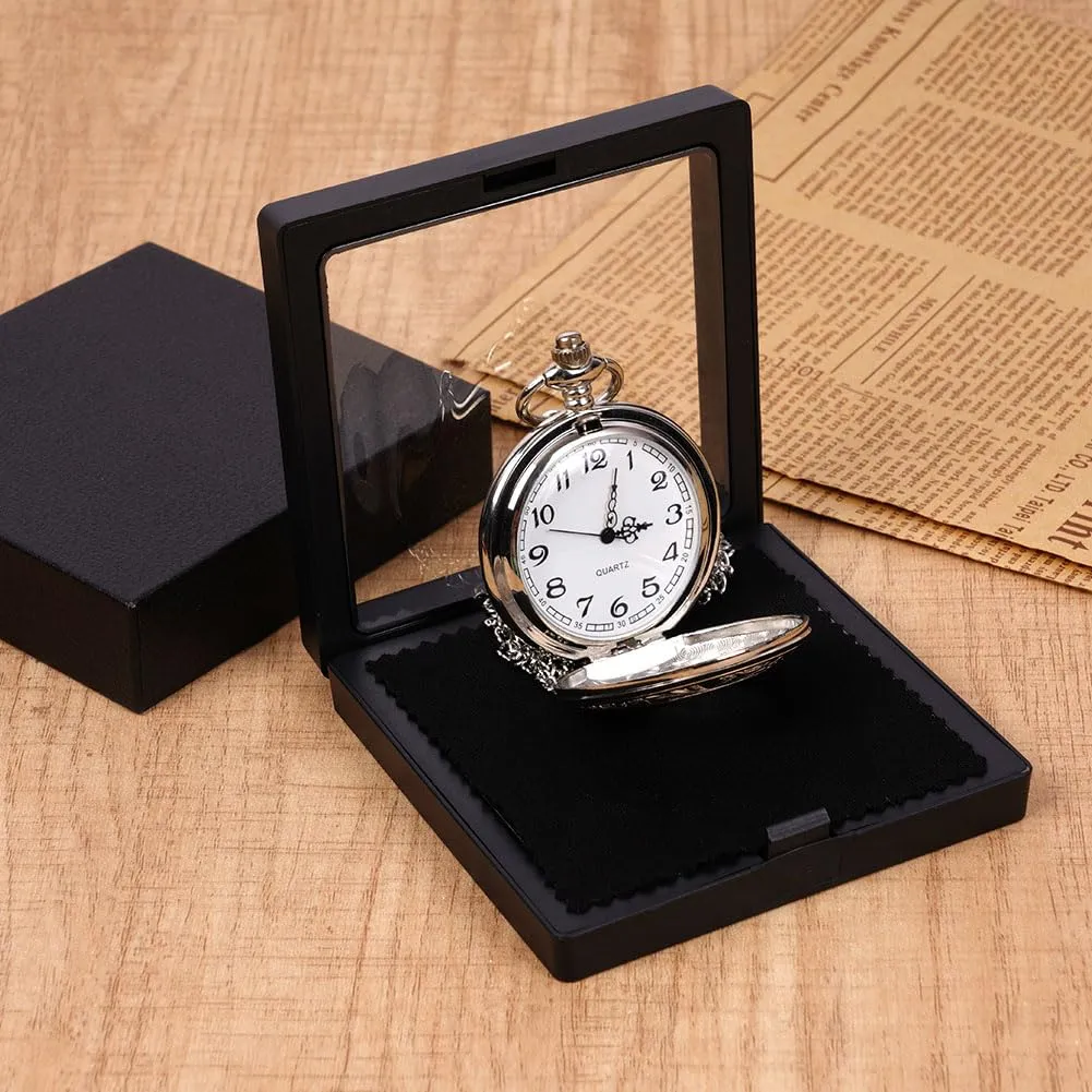 OFFCUP Orologio da Tasca al Quarzo Vintage con Catena Confezione Regalo - immagine 5