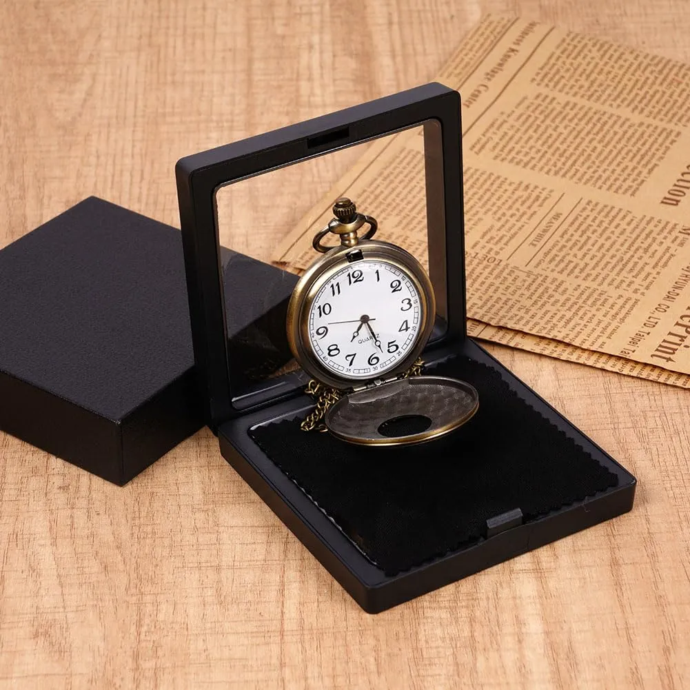 OFFCUP Orologio da Tasca al Quarzo Vintage con Catena Confezione Regalo - immagine 5