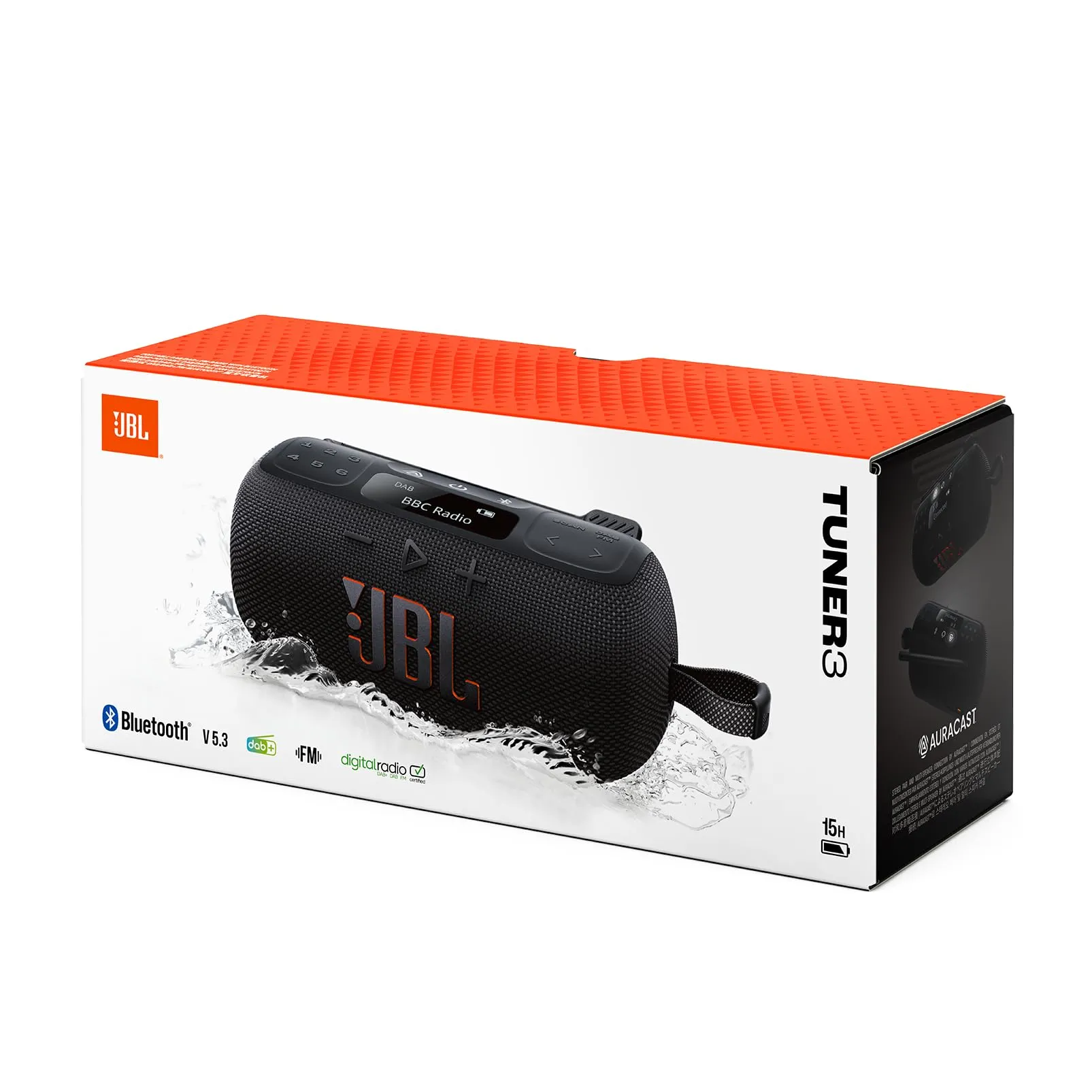JBL Tuner 3, Radio Bluetooth Portatile, DAB/DAB+/FM, Bianco - immagine 8