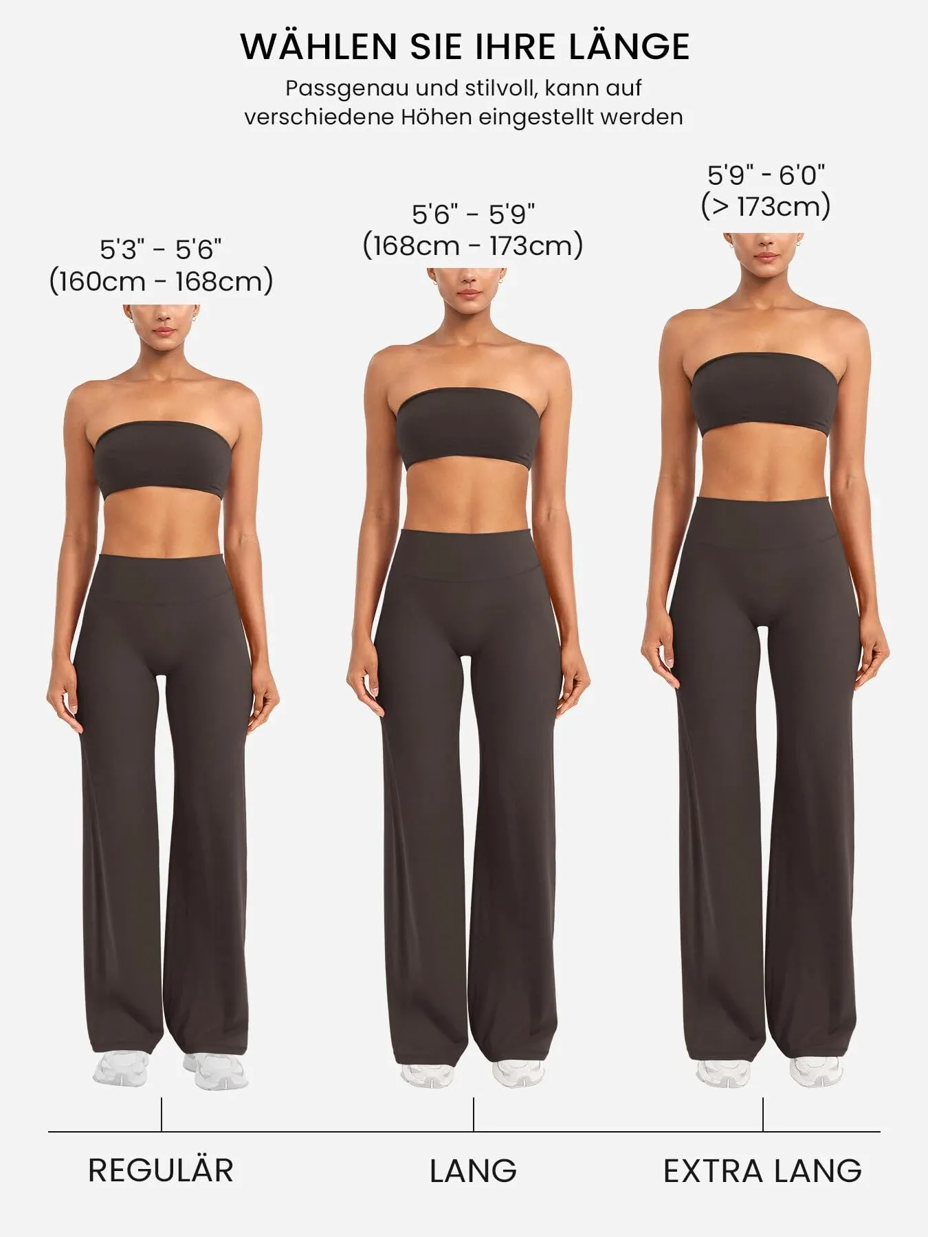 ZAAYO Leggings dritti da donna, senza cuciture, svasati, per yoga, palestra - immagine 4