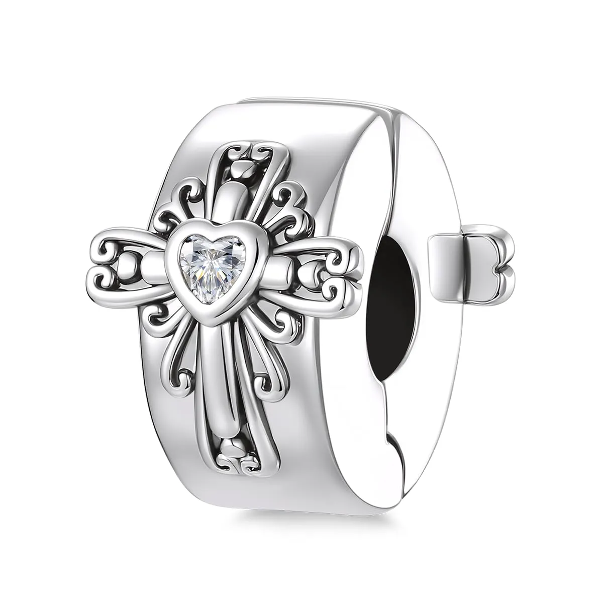 LNQOBU Clip/Stopper Charms per Bracciale Argento 925 Pave Cubic Zirconia Bead Stella Luna Farfalla Blu Gioielli Regalo per Donna - immagine 2