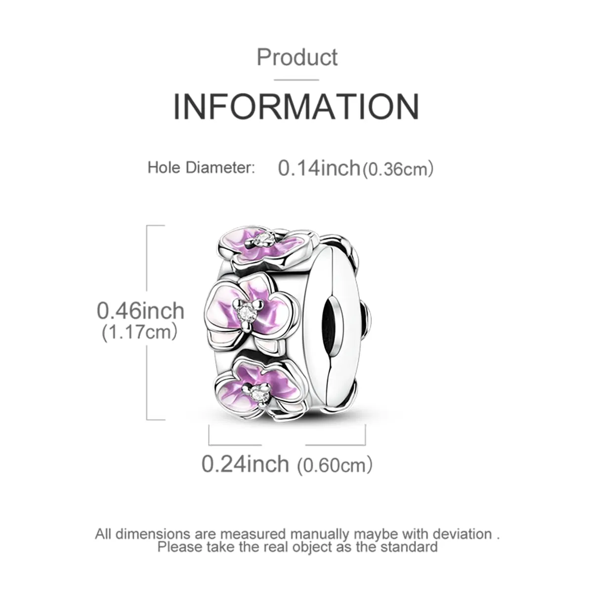 LNQOBU Clip/Stopper Charms per Bracciale Argento 925 Pave Cubic Zirconia Bead Stella Luna Farfalla Blu Gioielli Regalo per Donna - immagine 3