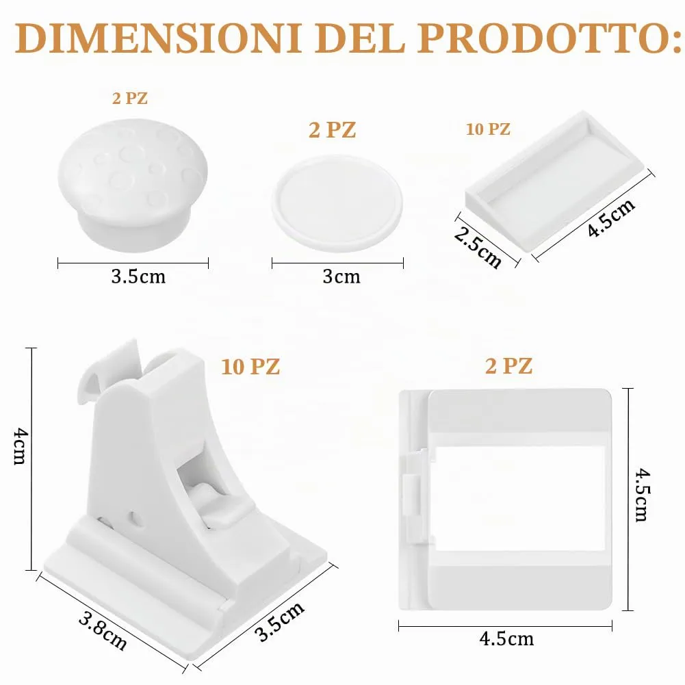 HOTUT Blocca Cassetti Magnetici per Bambini,10 Serrature + 2 Chiave, Serratura Magnetica per Mobili,Senza Trapano,Blocco di Sicurezza Magnetico,Chiusure Sicurezza Bambini per Cassetto e Armadio - immagine 2