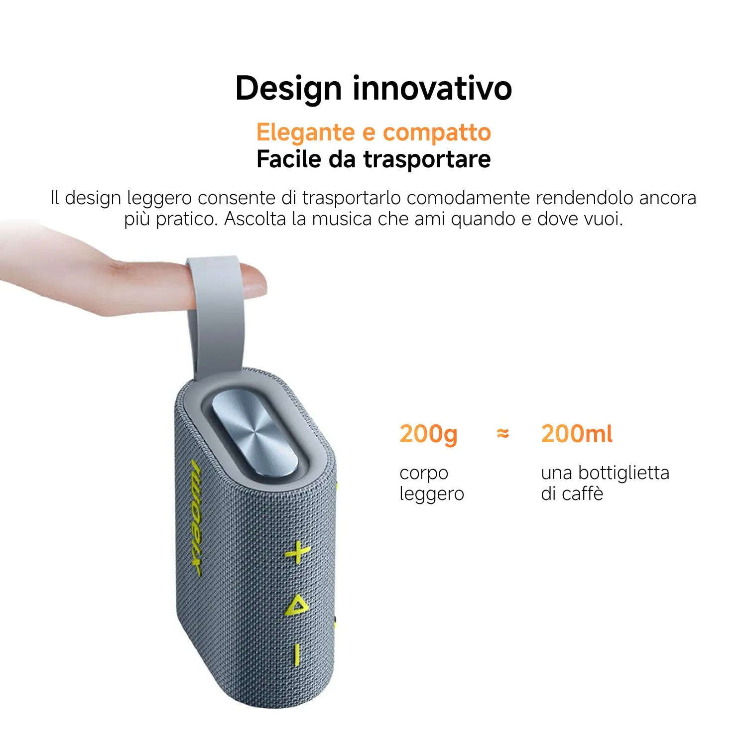 XIAOMI Sound Pocket Cassa Bluetooth Portatile 5W, Design Mini Compatto, 10 Ore di Autonomia, IP67 Waterproof, TWS Pairing, Bluetooth 5.4, per Outdoor e Viaggi, Grigio azzurrino - immagine 3