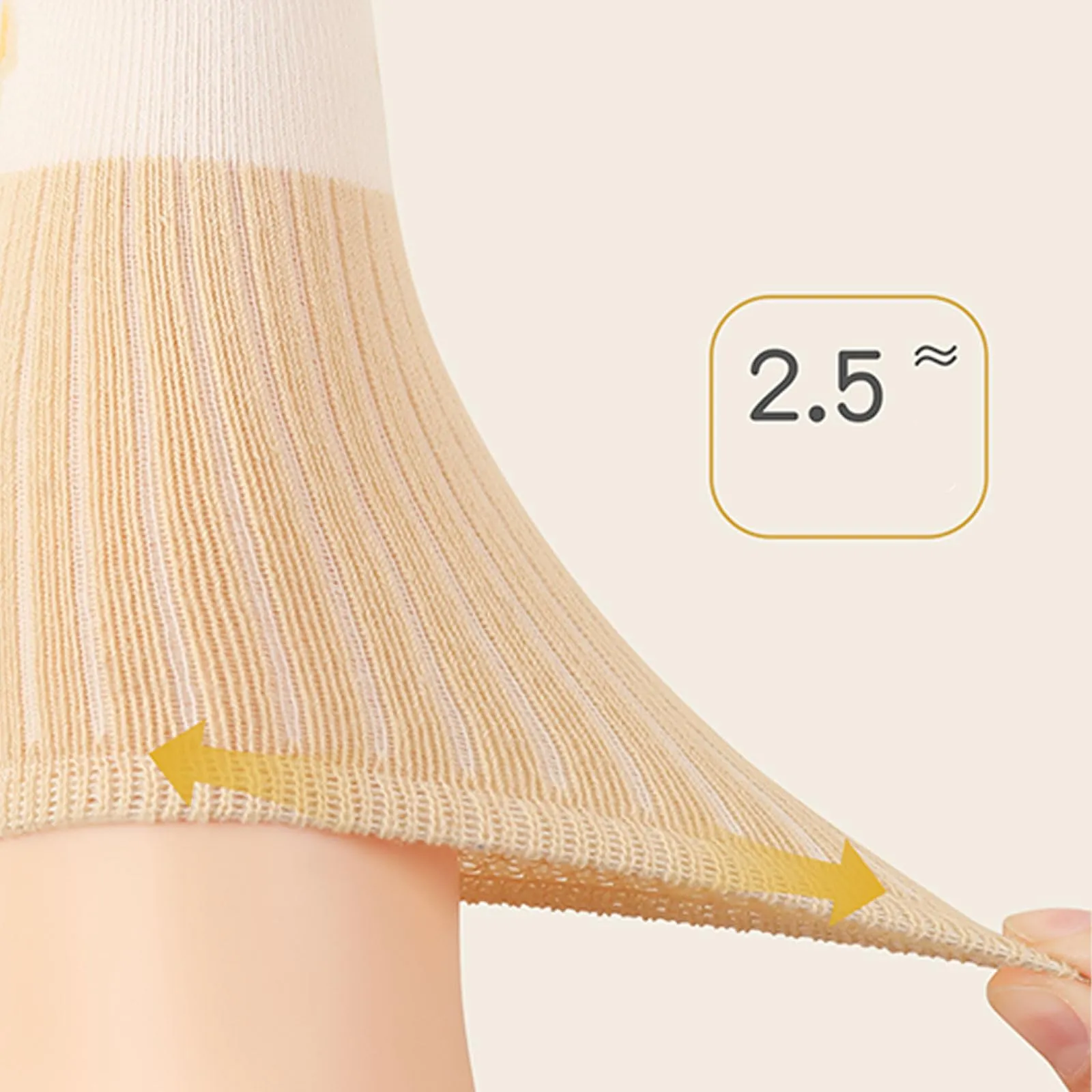 QIYIENDIAN Calzini antiscivolo per bambini in cotone 5 paia calzini neonati animati(Yellow duck,1-3Y - immagine 4