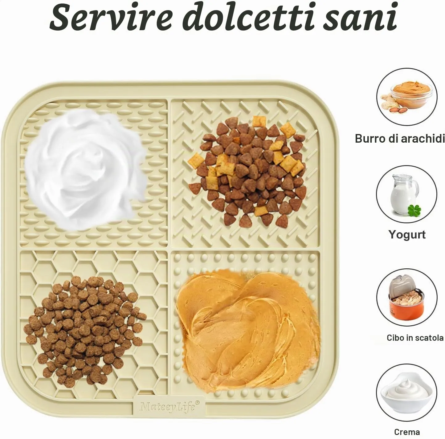 Mateeylife 2 PCS lick mat per cani con Ventosa,Grande Tappetino da leccare - immagine 2